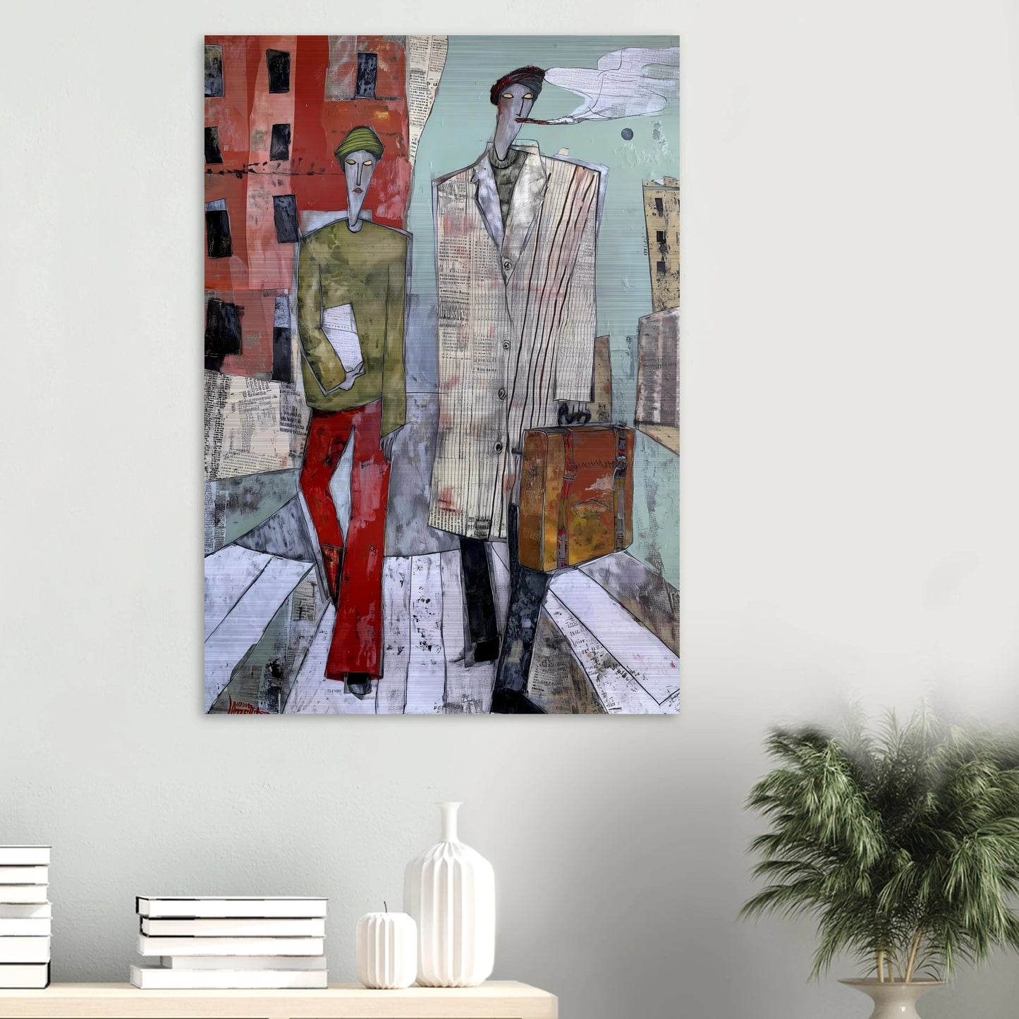 Les Voyageurs — tableau aluminium — vue 6 — art mural STNCL
