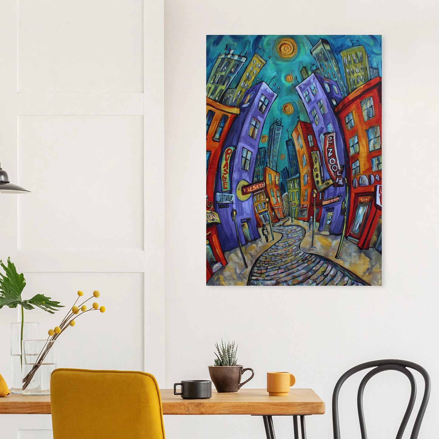 Ville Tourbillon — tableau aluminium — vue 8 — art mural STNCL