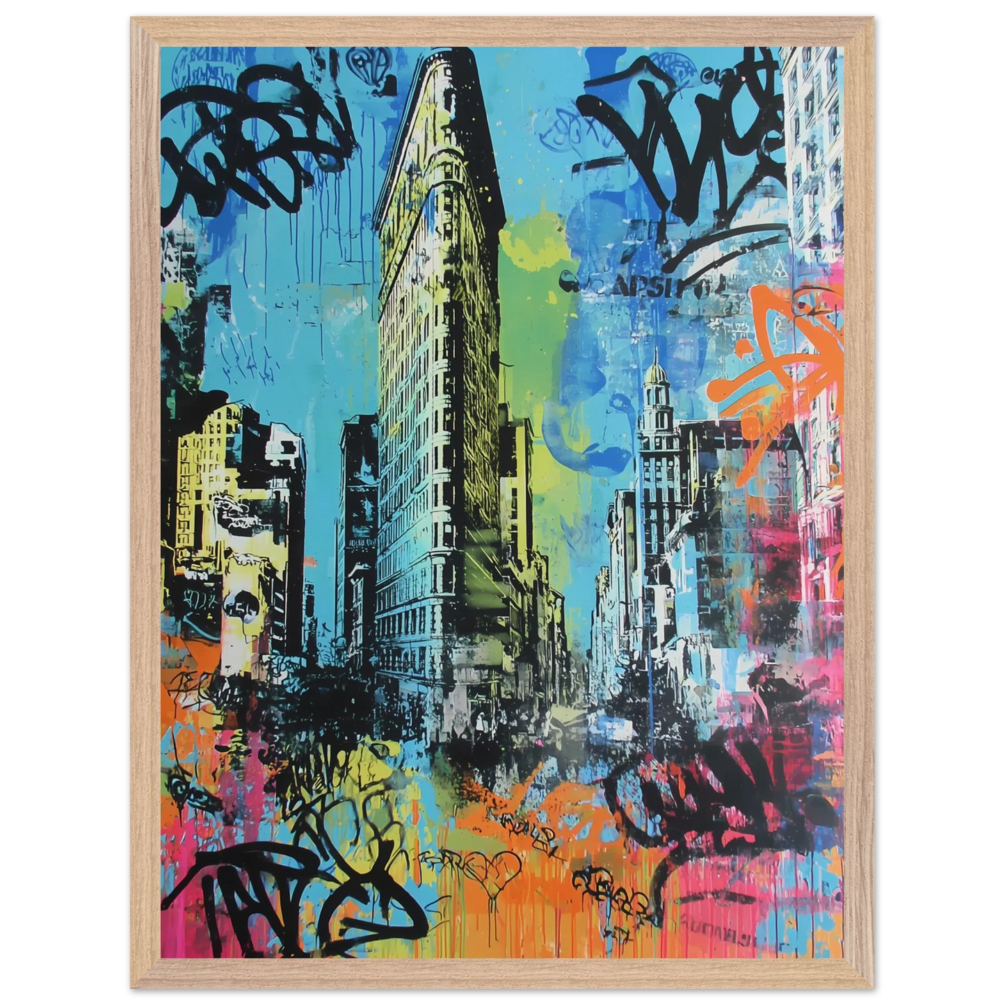 Proue de Manhattan — tableau encadré bois — vue 3 — art mural STNCL