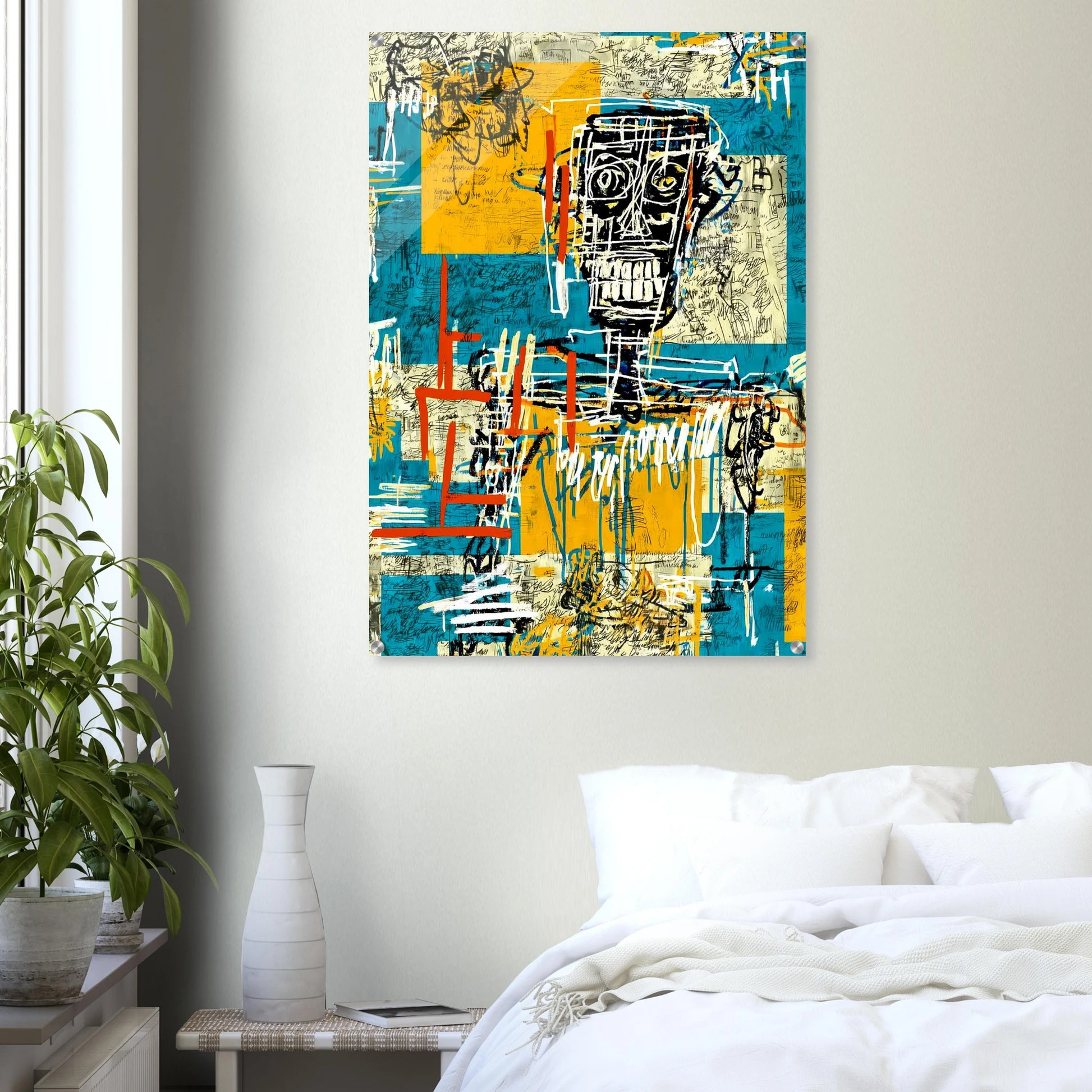 Visage Griffé — tableau plexiglas — vue 7 — art mural STNCL