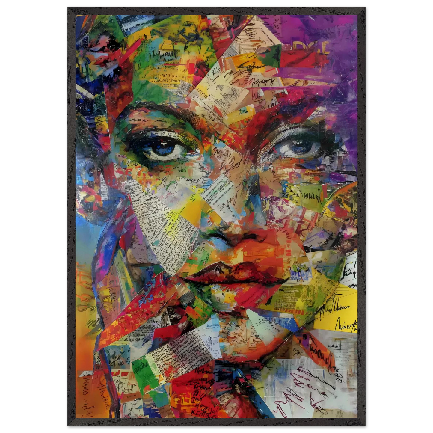 Belle de Papier — tableau encadré bois — art mural STNCL
