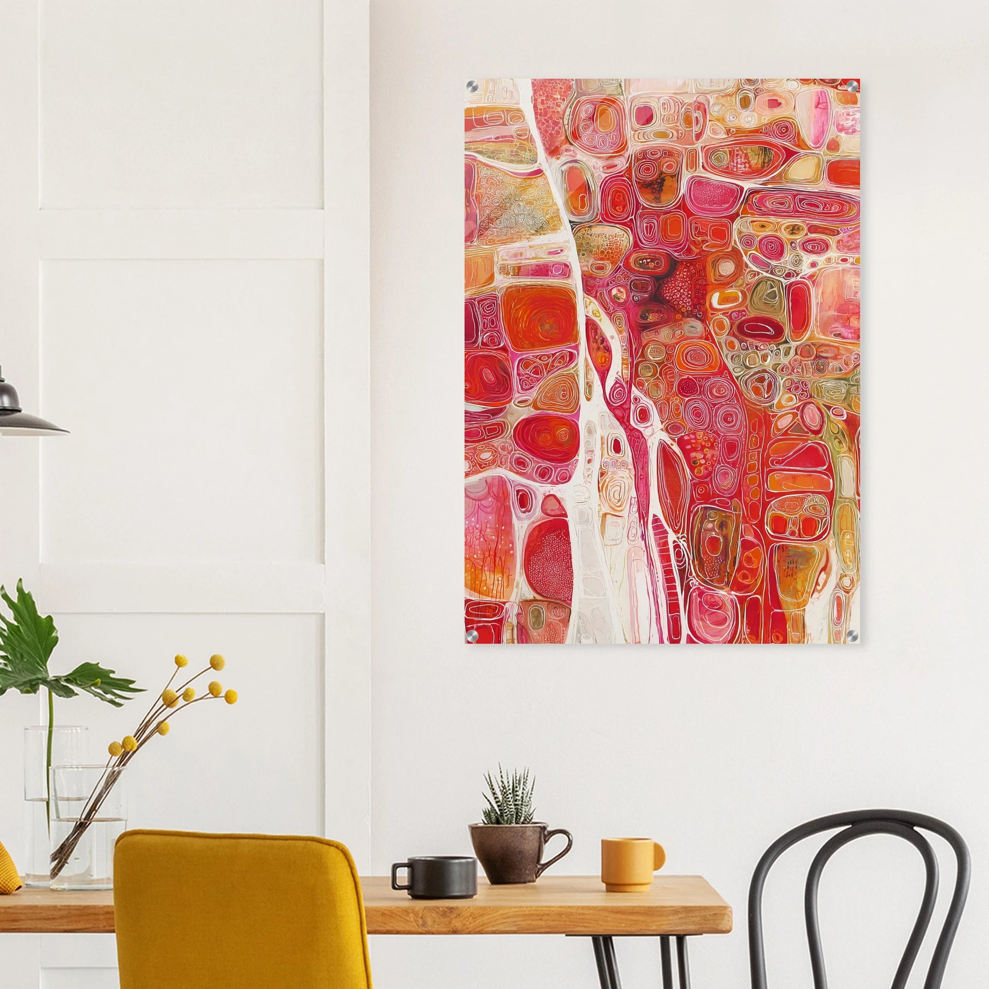 Cellules — tableau plexiglas — vue 8 — art mural STNCL