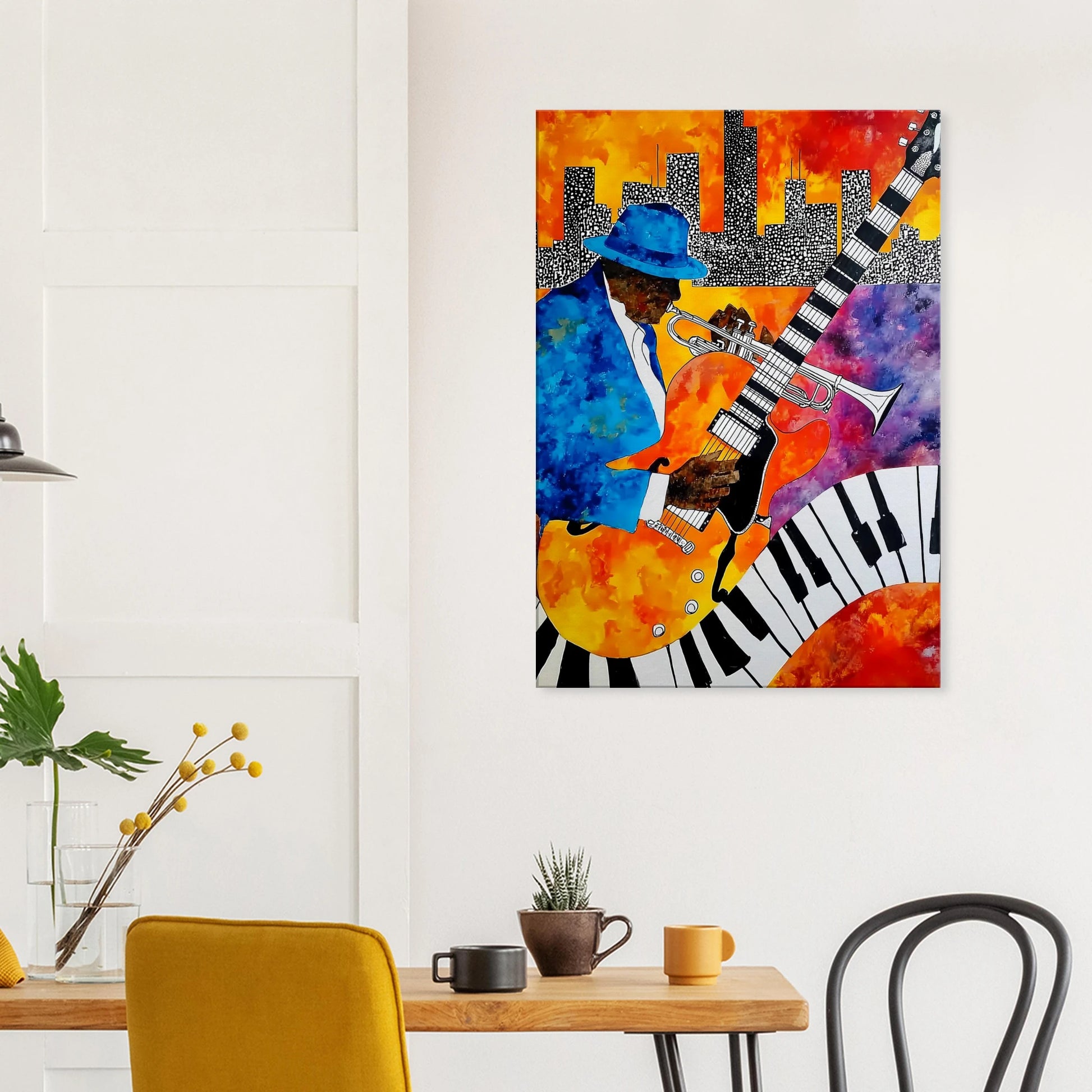 Blues en Ville — tableau sur toile — vue 8 — art mural STNCL