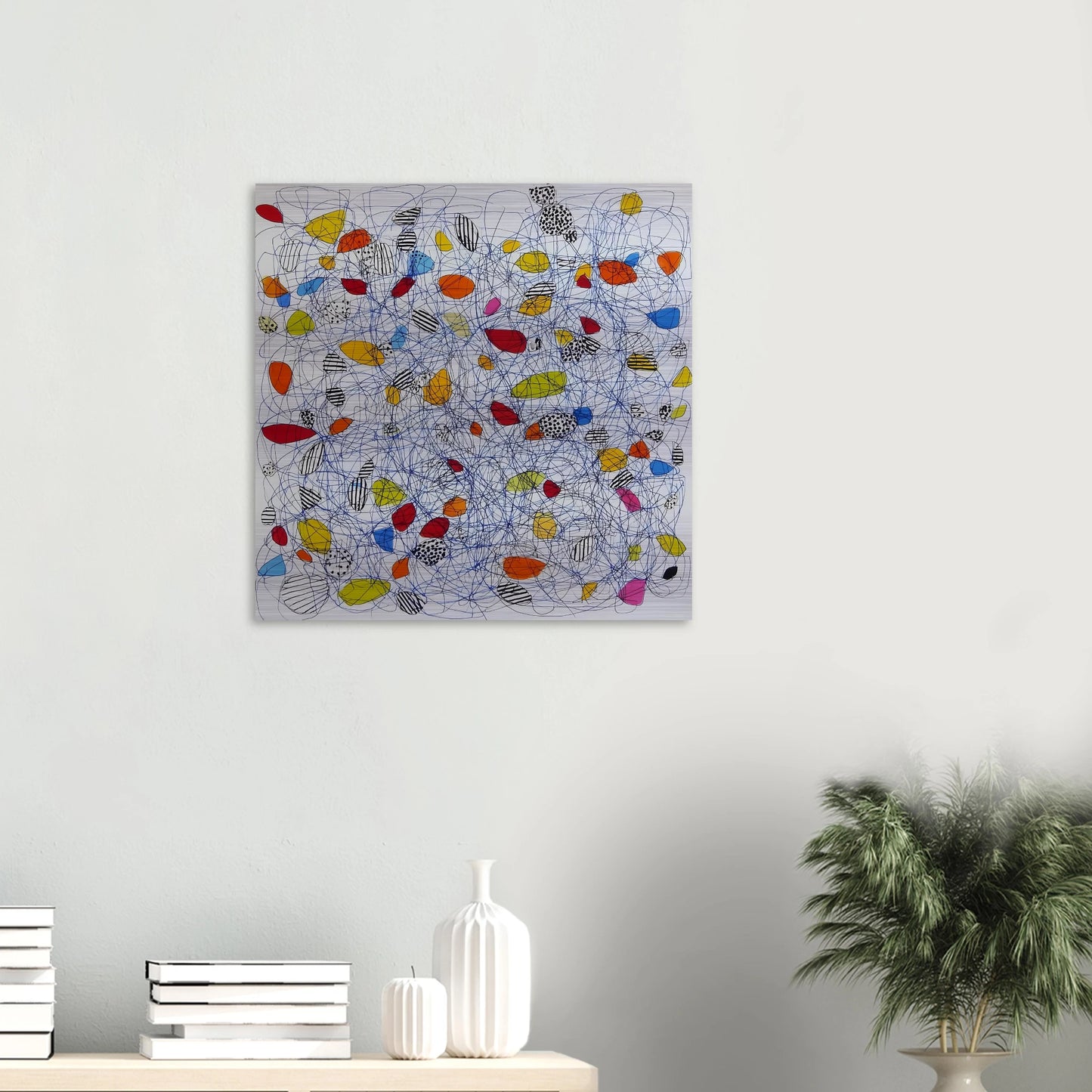 Pelote et Galets — tableau aluminium — vue 5 — art mural STNCL