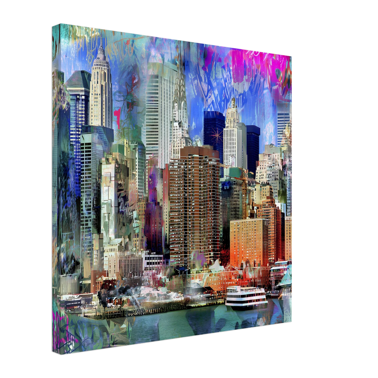 Manhattan Électrique — tableau sur toile — art mural STNCL