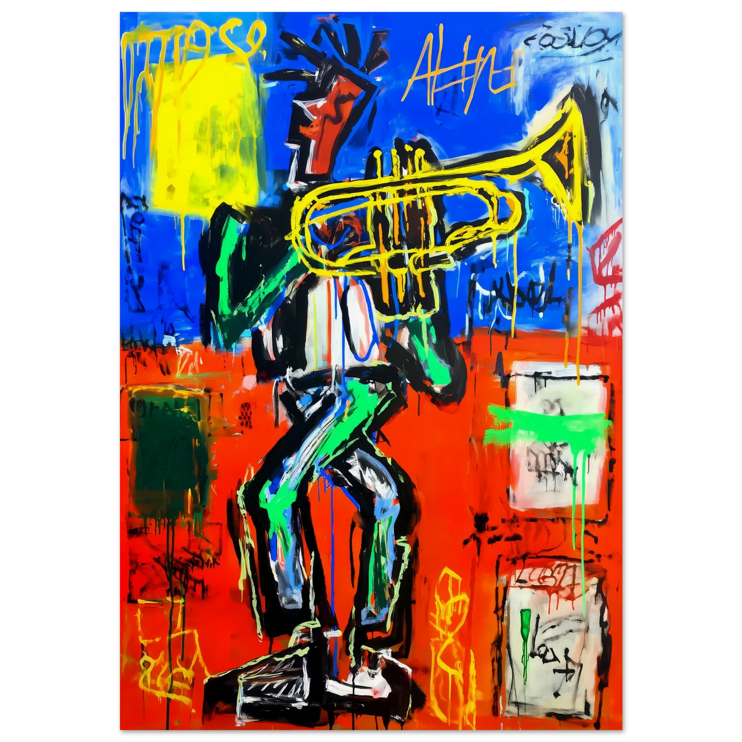 Le Trompettiste — affiche d'art — art mural STNCL