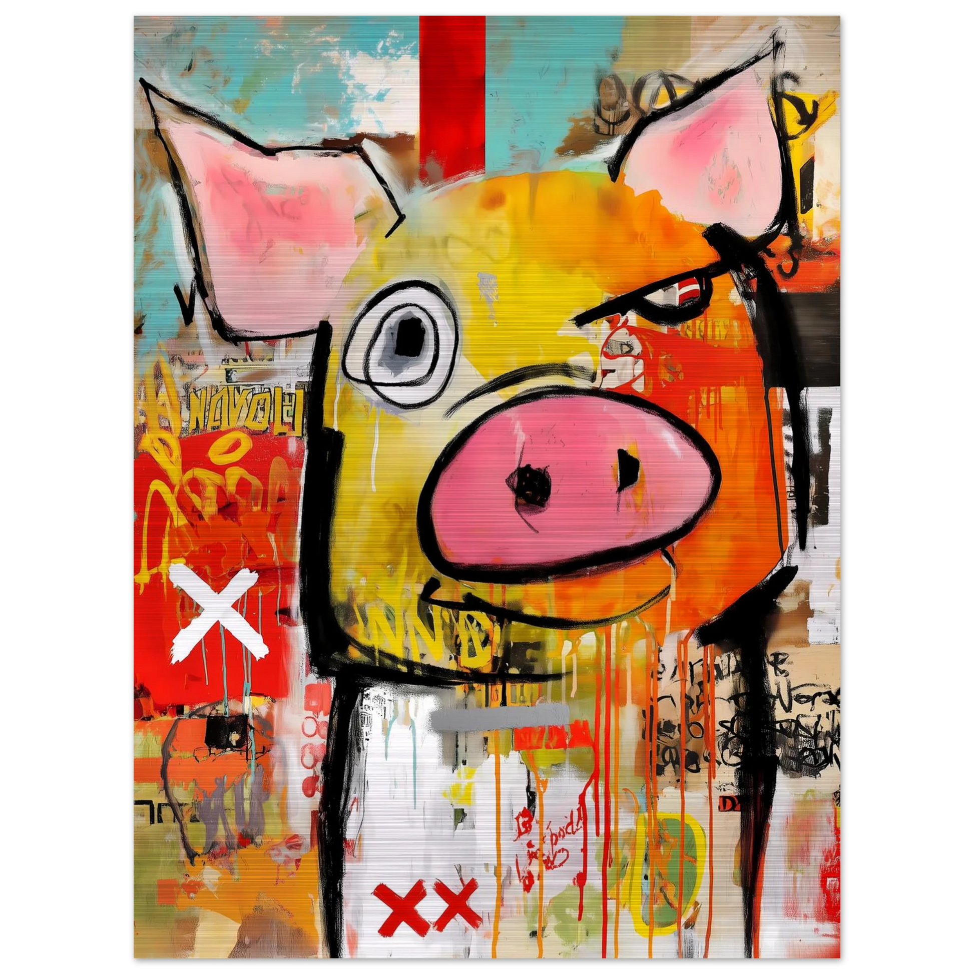 Le Cochon Bougon — tableau aluminium — vue 5 — art mural STNCL