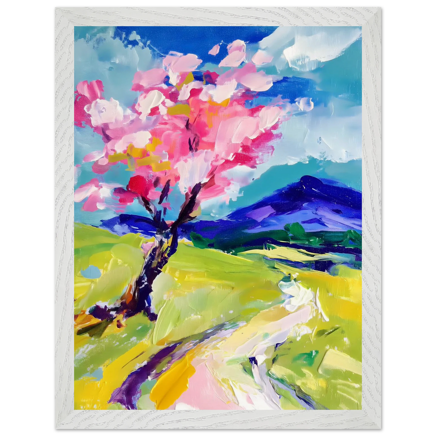 L'Arbre en Fleurs — tableau encadré bois — vue 9 — art mural STNCL