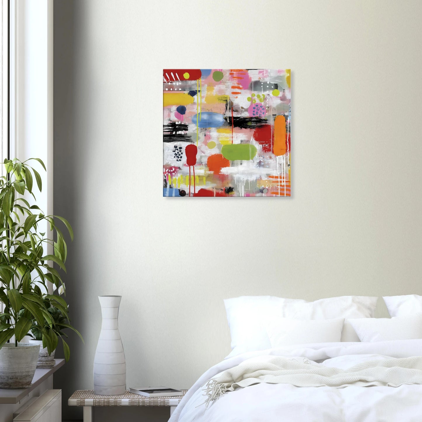 Confettis Suspendus — tableau sur toile — vue 6 — art mural STNCL