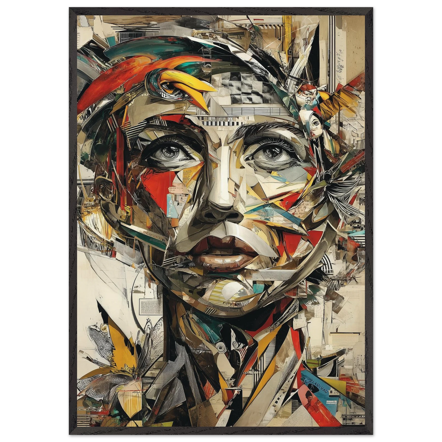 Fragments d'un Regard — tableau encadré bois — art mural STNCL