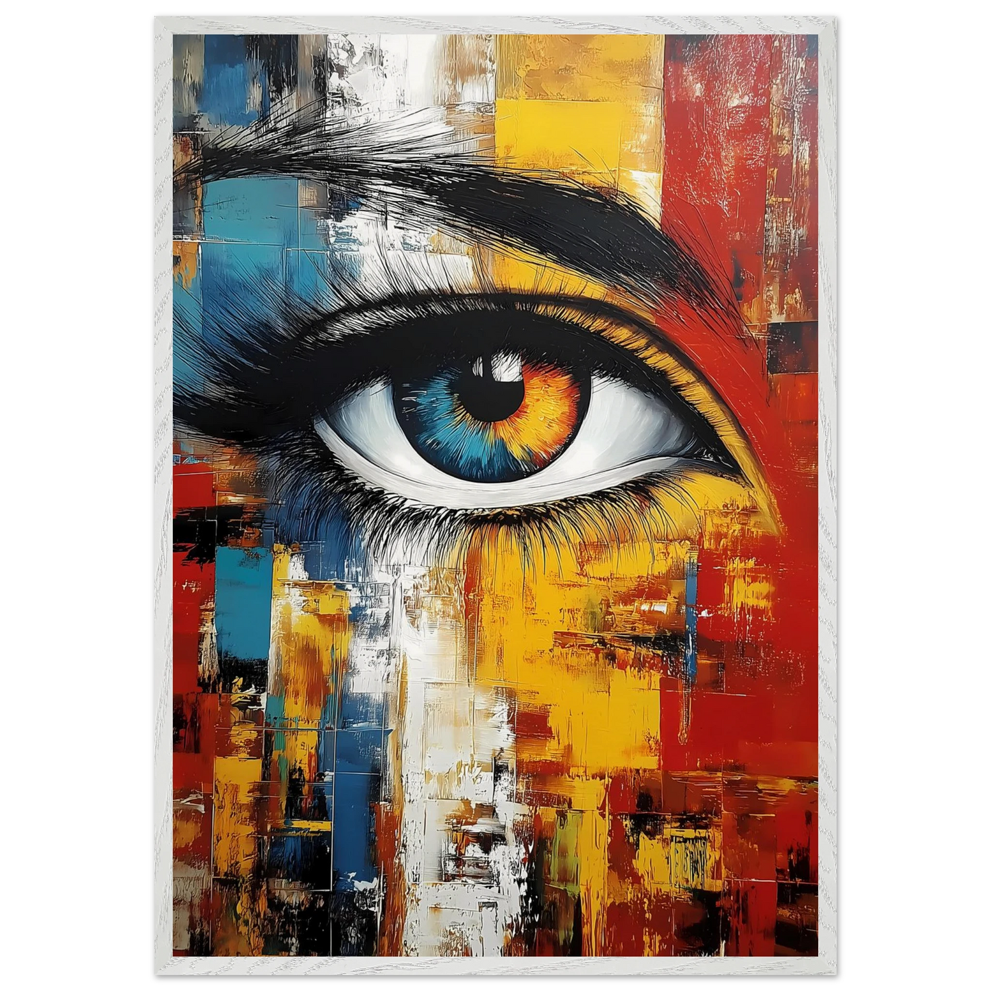 L'Œil Hétérochrome — tableau encadre bois — vue 5 — art mural STNCL