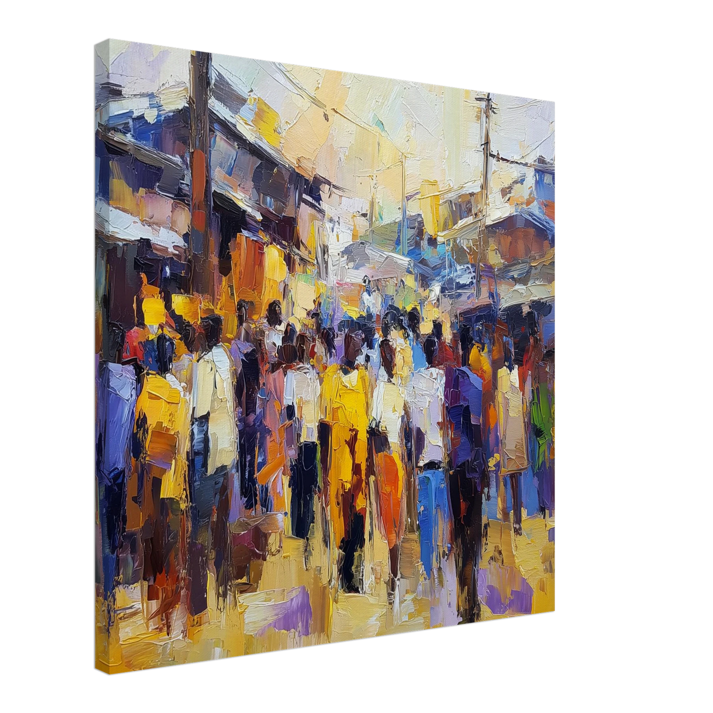 Marché Vivant sous Soleil — tableau sur toile — art mural STNCL
