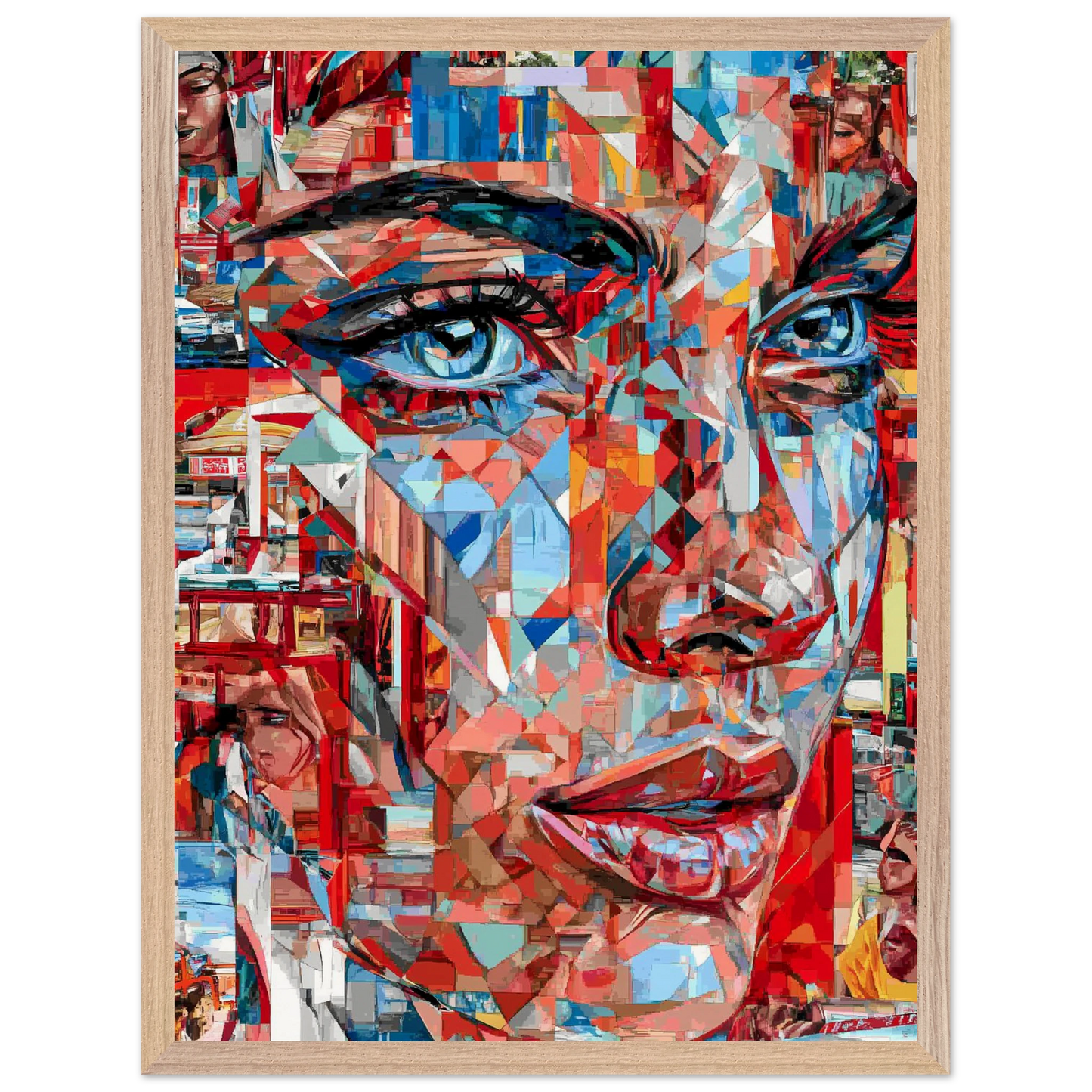 Éclats de Femme — tableau encadre bois — vue 3 — art mural STNCL