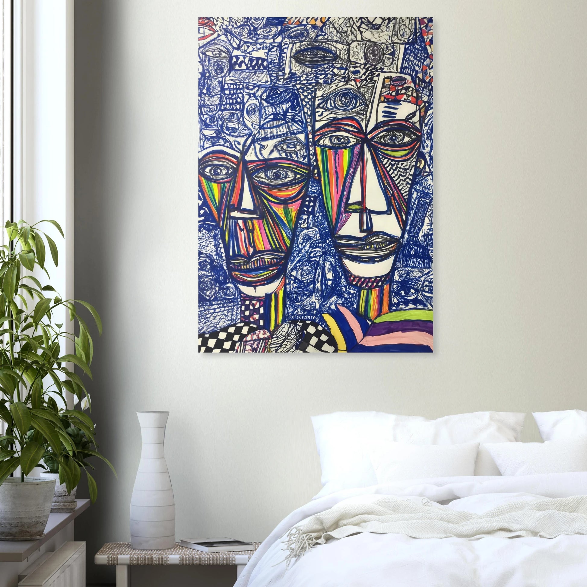 Deux Visages au Feutre — affiche d'art — vue 7 — art mural STNCL