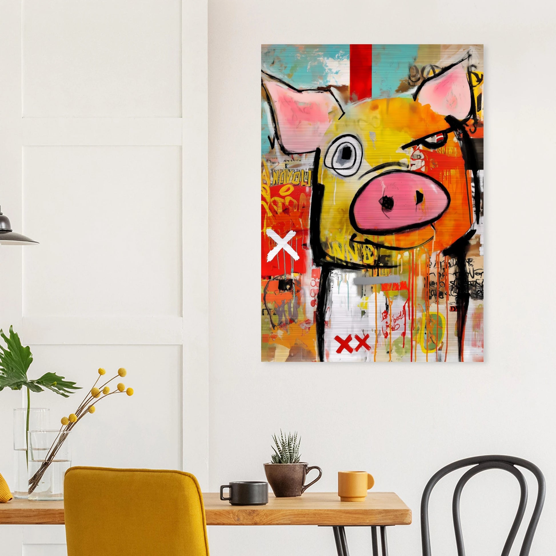 Le Cochon Bougon — tableau aluminium — vue 8 — art mural STNCL
