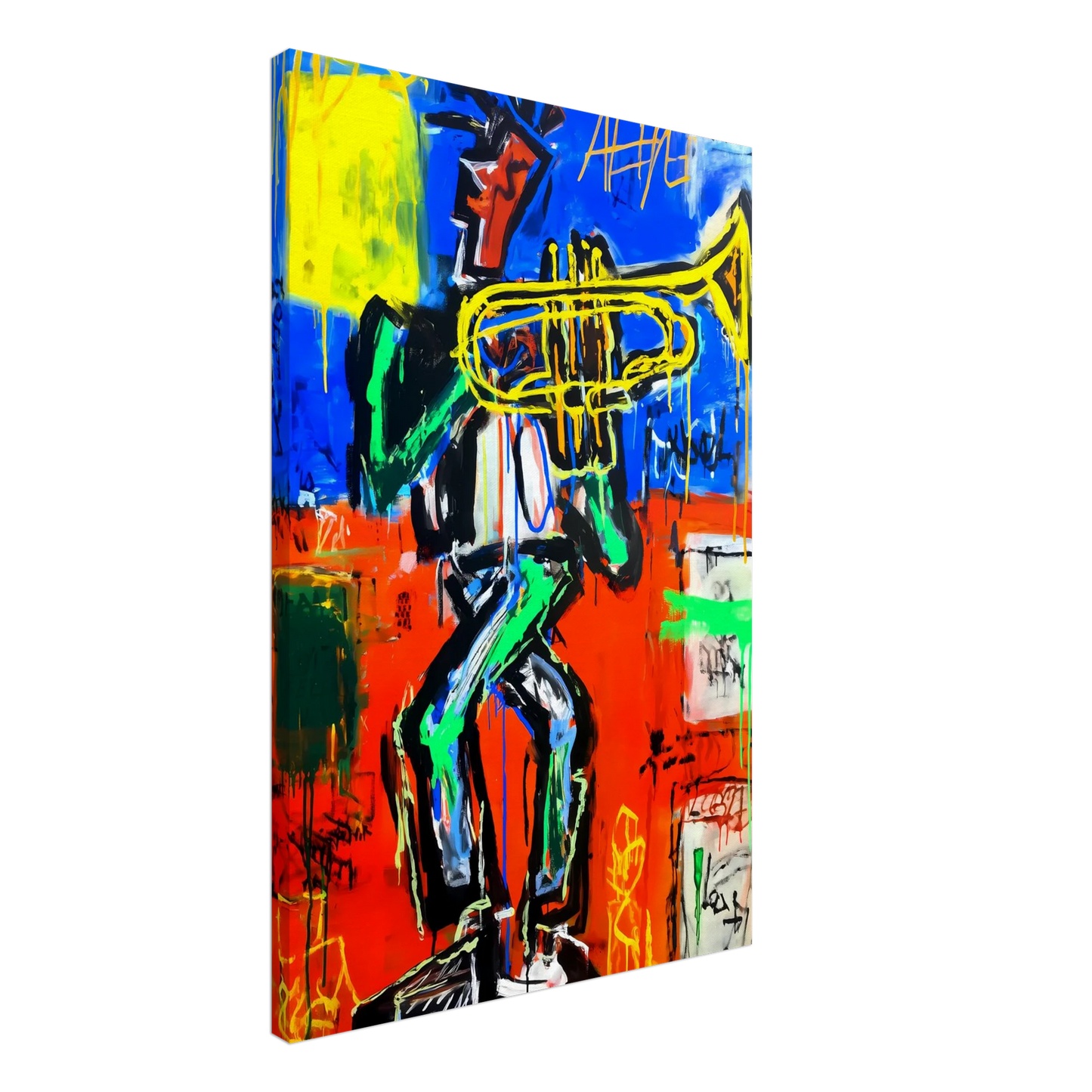 Le Trompettiste — tableau sur toile — vue 2 — art mural STNCL