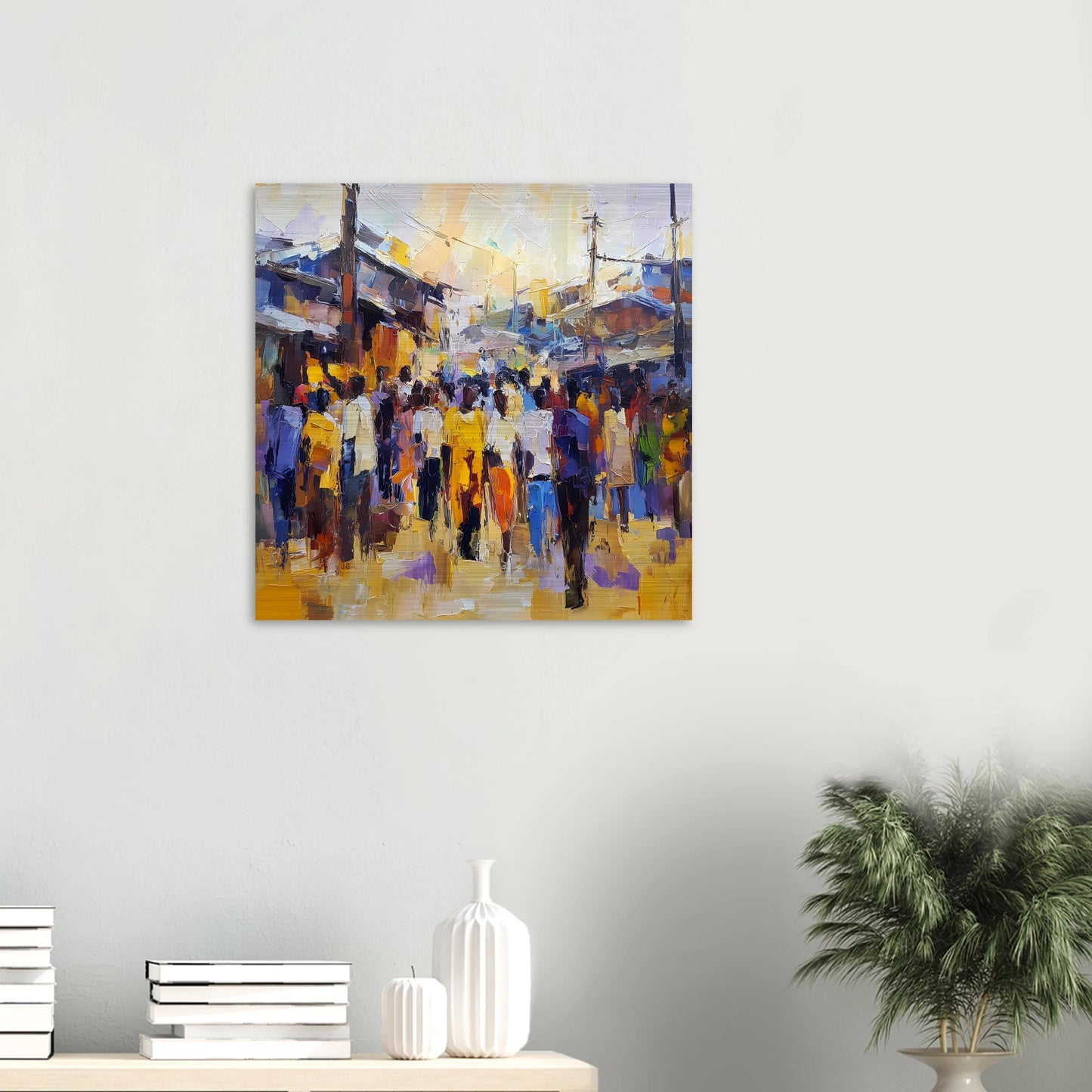 Jour de Marché — tableau aluminium — vue 5 — art mural STNCL