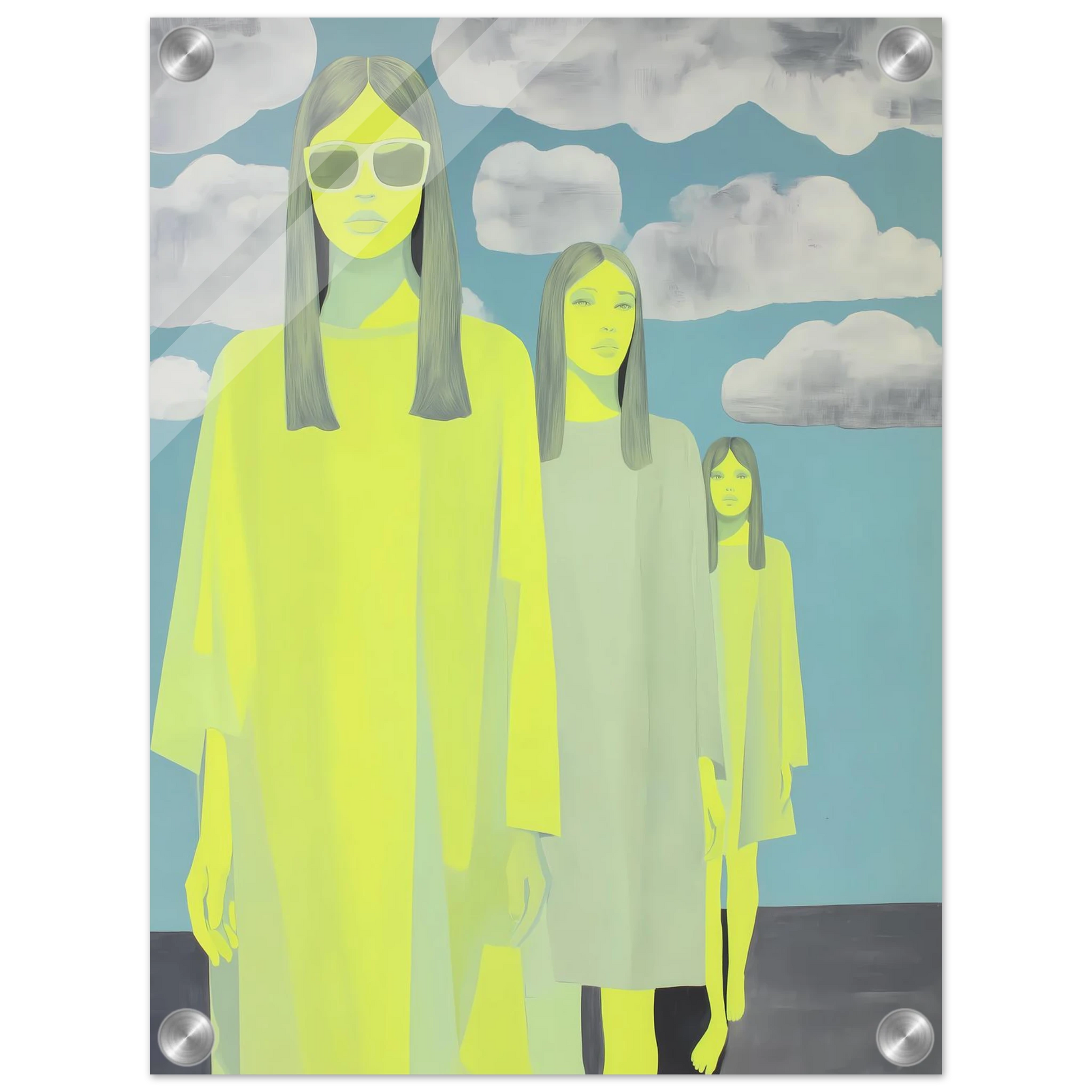 Les Trois Silhouettes — tableau plexiglas — vue 3 — art mural STNCL