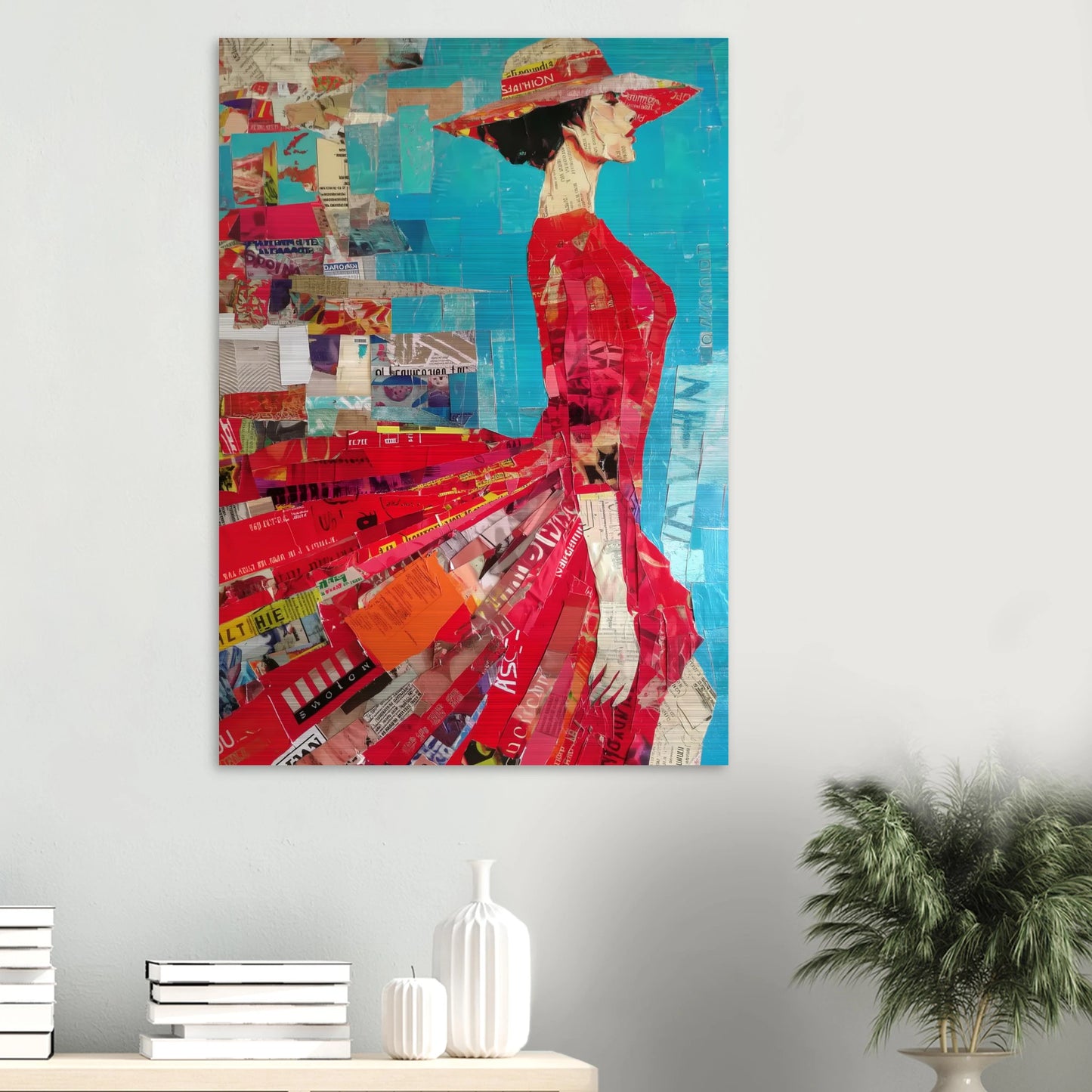 La Robe Rouge — tableau aluminium — vue 6 — art mural STNCL