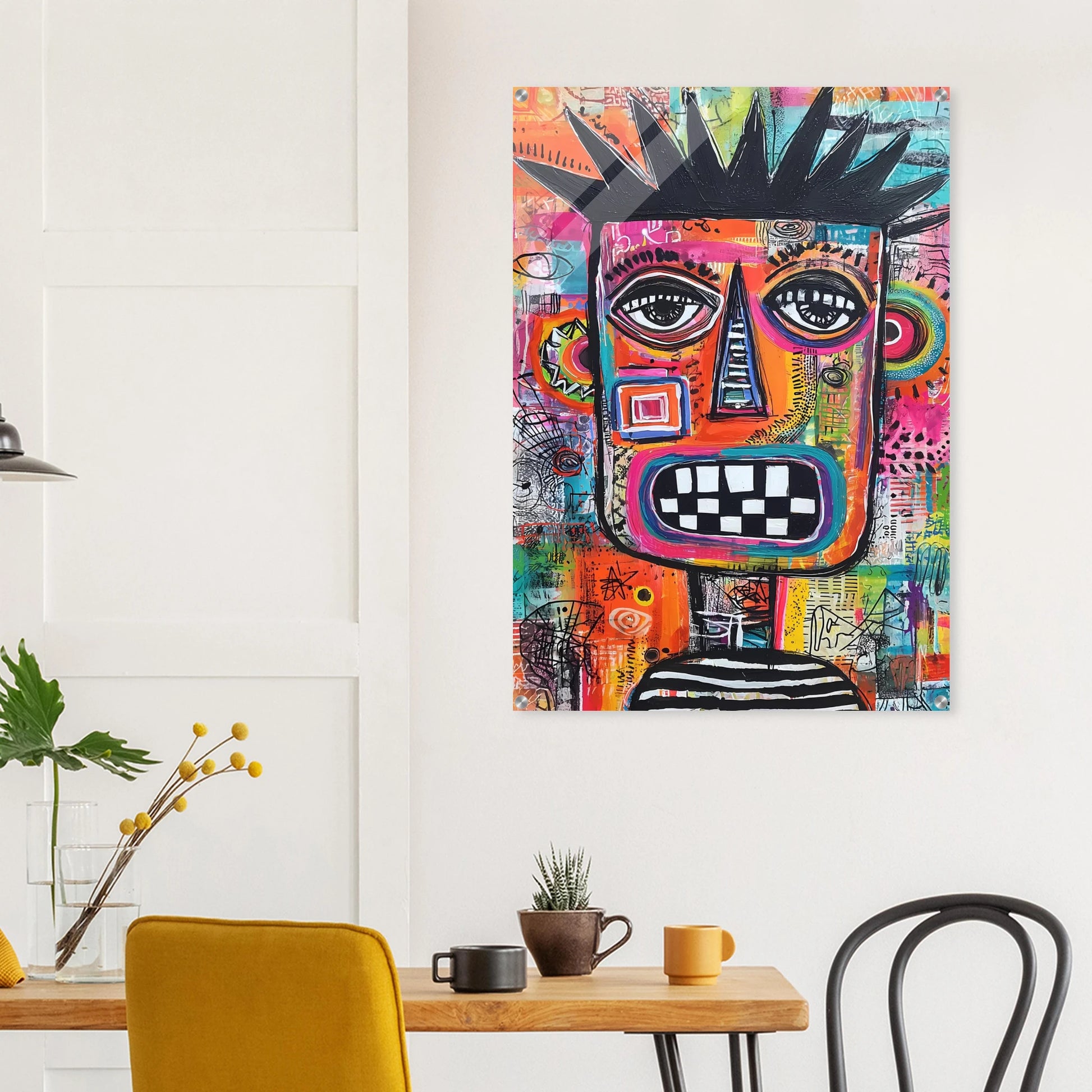 Masque Brut — tableau plexiglas — vue 8 — art mural STNCL