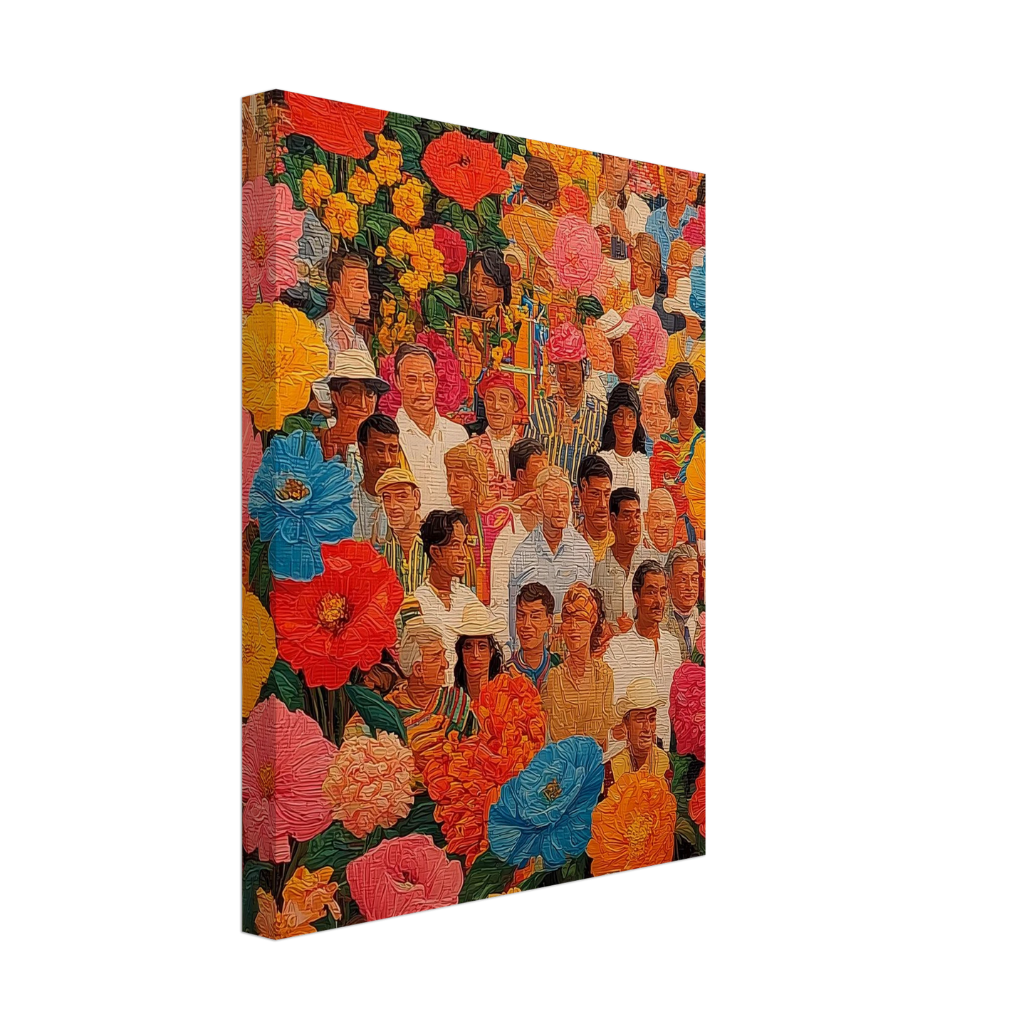 Jardin des Visages — tableau sur toile — vue 4 — art mural STNCL
