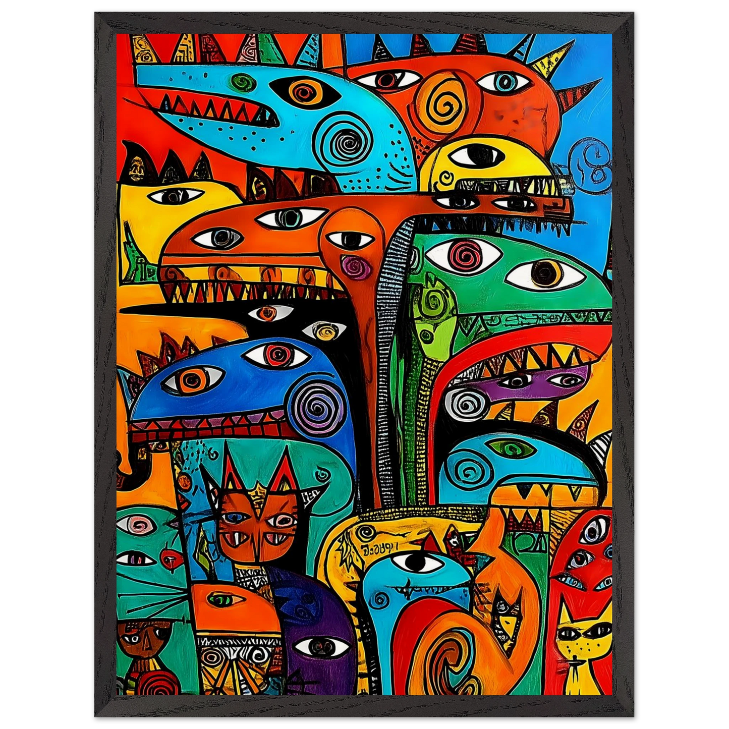 La Tribu — tableau encadré bois — vue 15 — art mural STNCL