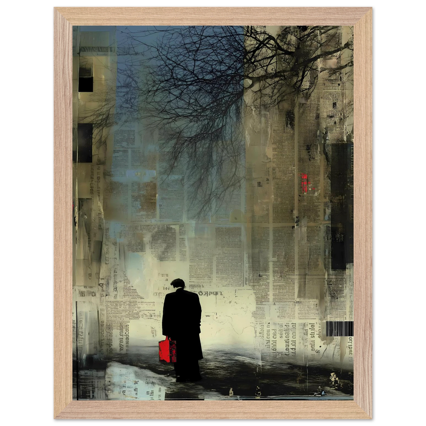 La Valise Rouge — tableau encadré bois — vue 12 — art mural STNCL