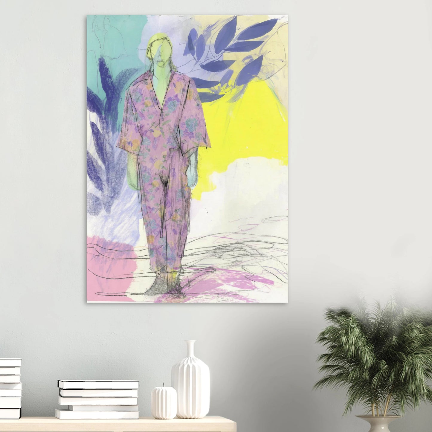 Kimono Fleuri sous les Feuilles — affiche d'art — vue 6 — art mural STNCL