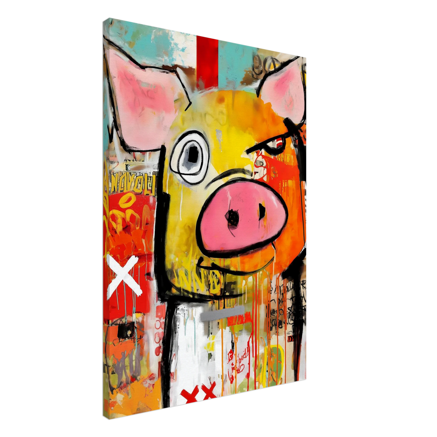 Le Cochon Bougon — tableau sur toile — art mural STNCL