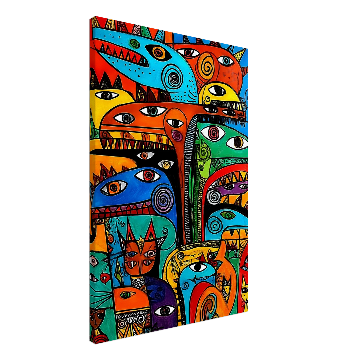 La Tribu — tableau sur toile — vue 2 — art mural STNCL