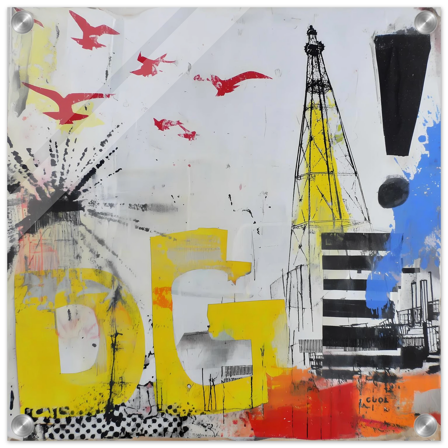 Le Grand Cri — tableau plexiglas — vue 4 — art mural STNCL