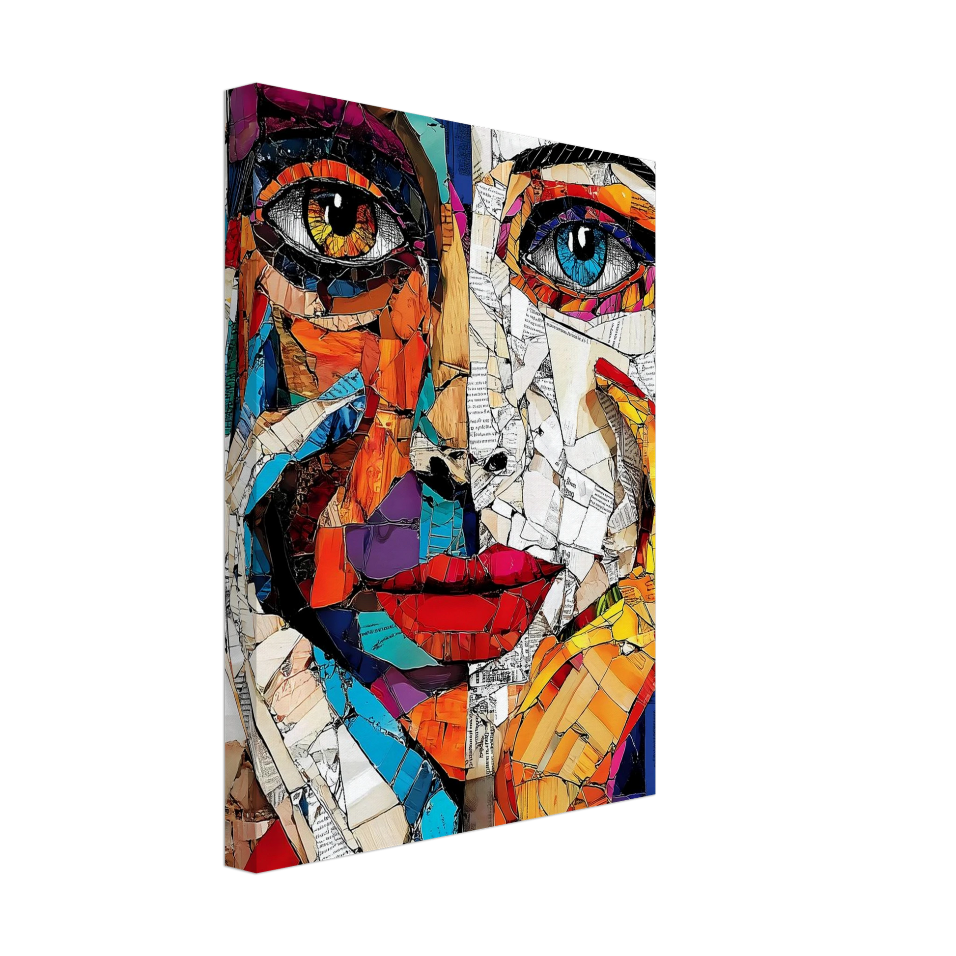 Visages Déchirés — tableau sur toile — vue 4 — art mural STNCL
