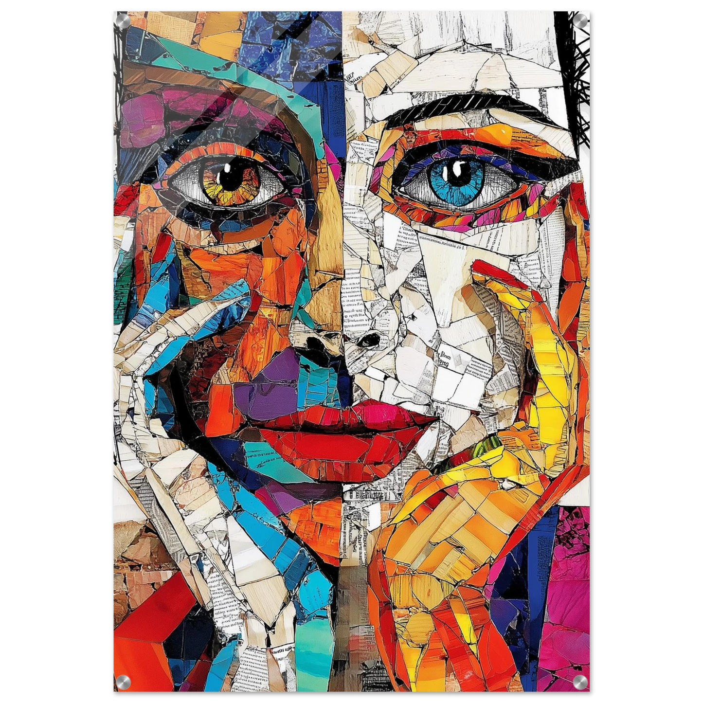 Mosaïque d'une Âme Duelle — tableau plexiglas — art mural STNCL