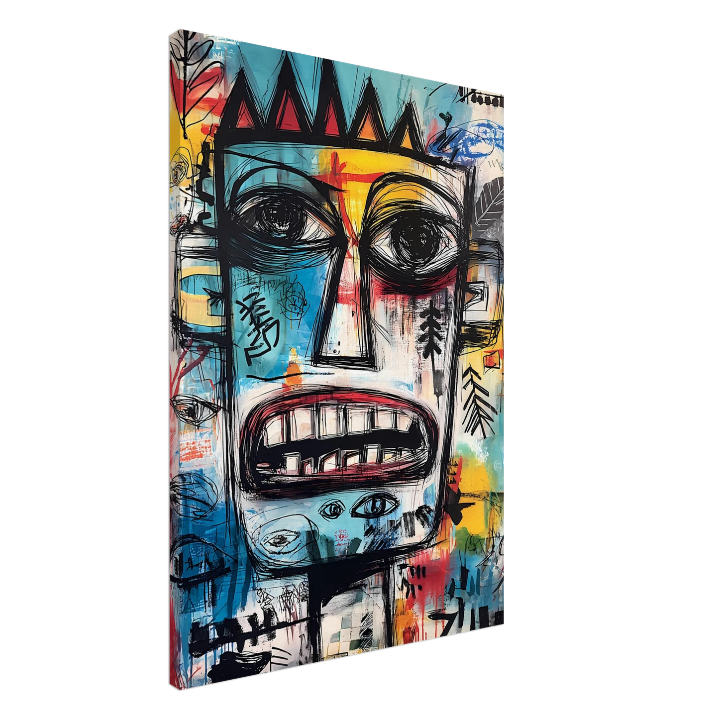 Roi Primitif — tableau sur toile — art mural STNCL