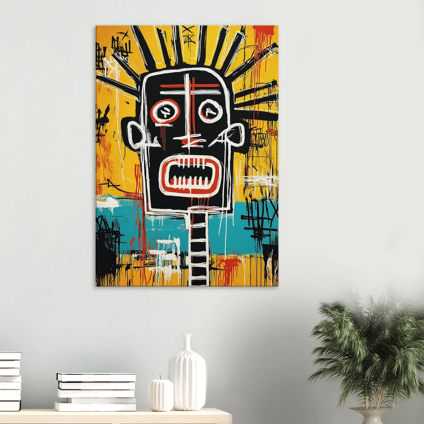 Tête Solaire — tableau sur toile — vue 6 — art mural STNCL
