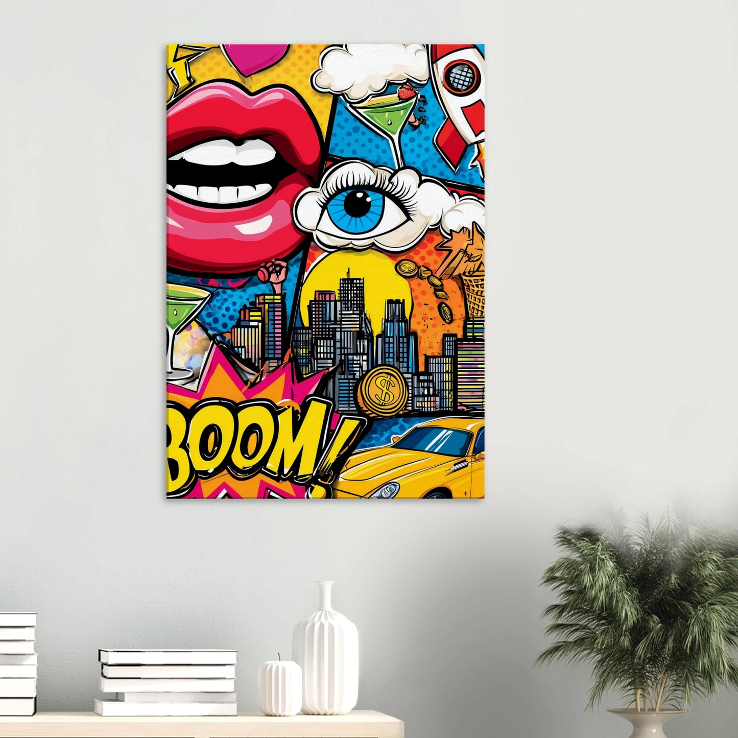 BOOM Pop Art — tableau sur toile — vue 6 — art mural STNCL
