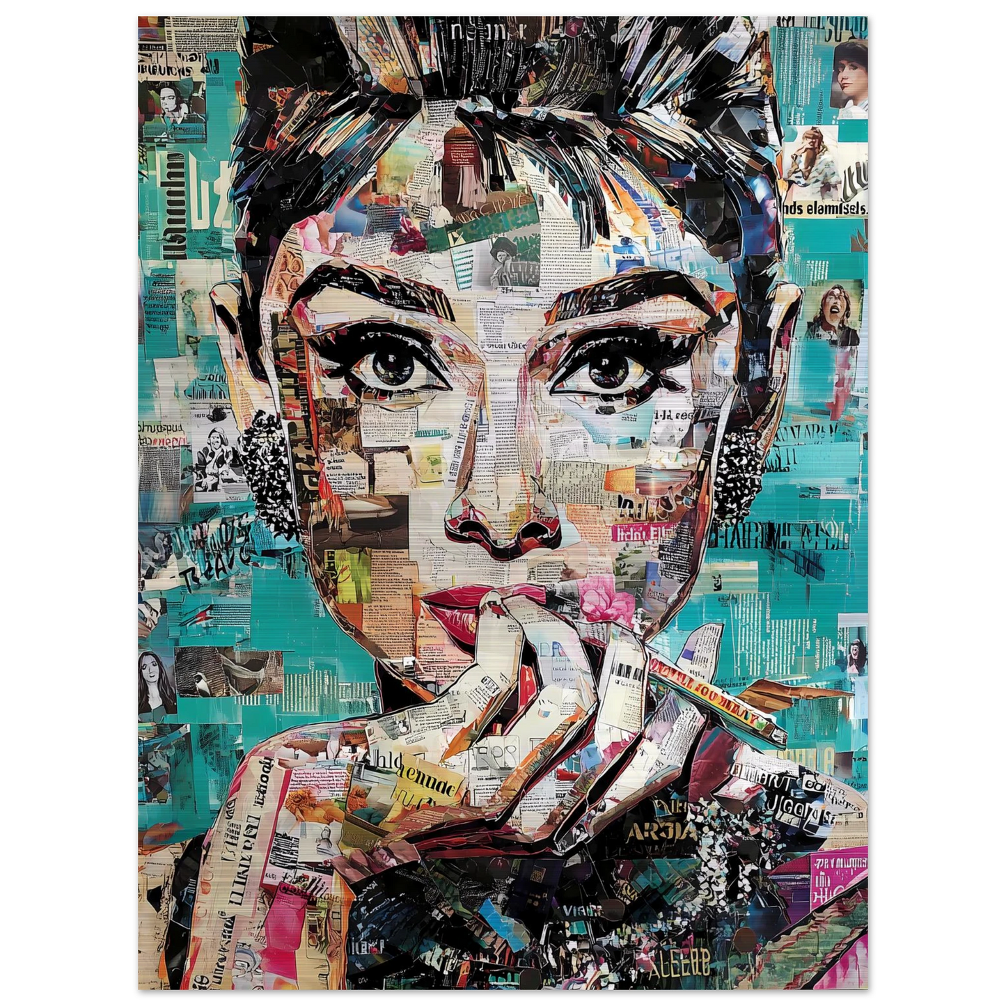 Regard de Papier — tableau aluminium — vue 2 — art mural STNCL