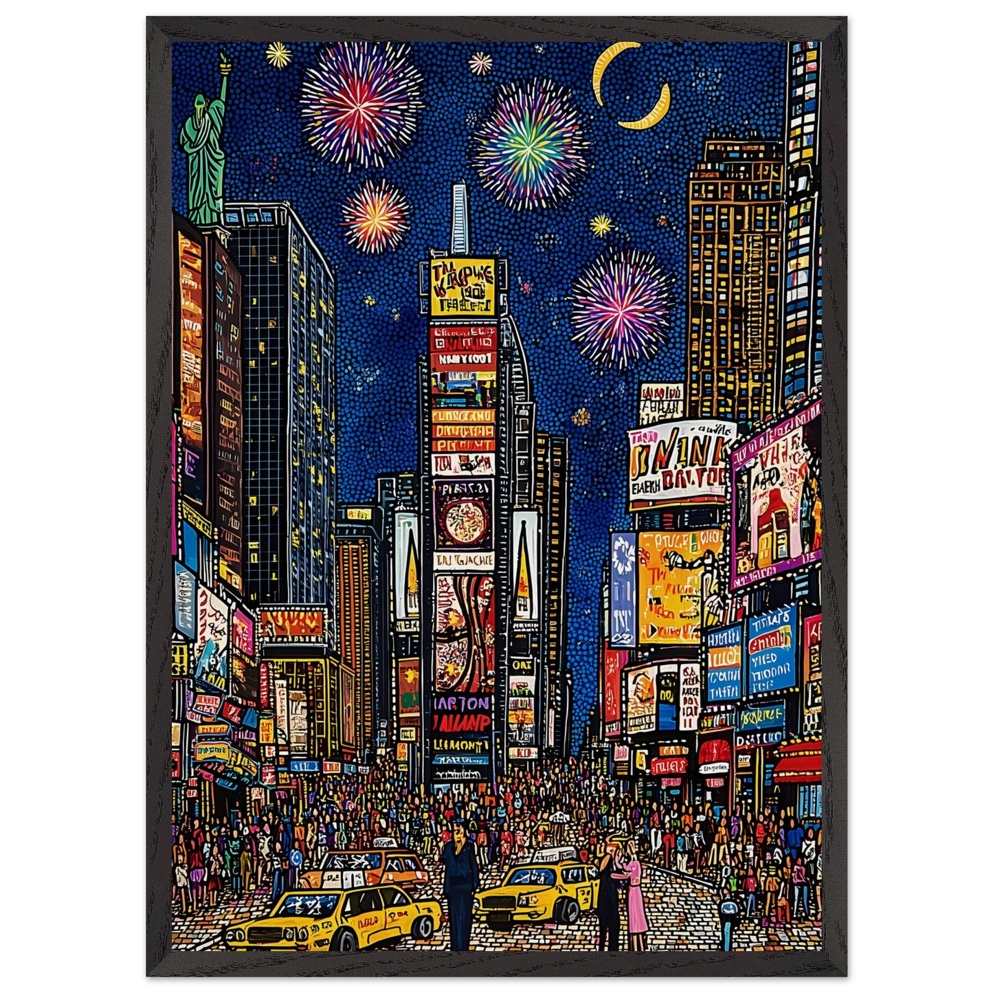 New York en Fête — tableau encadre bois — vue 10 — art mural STNCL