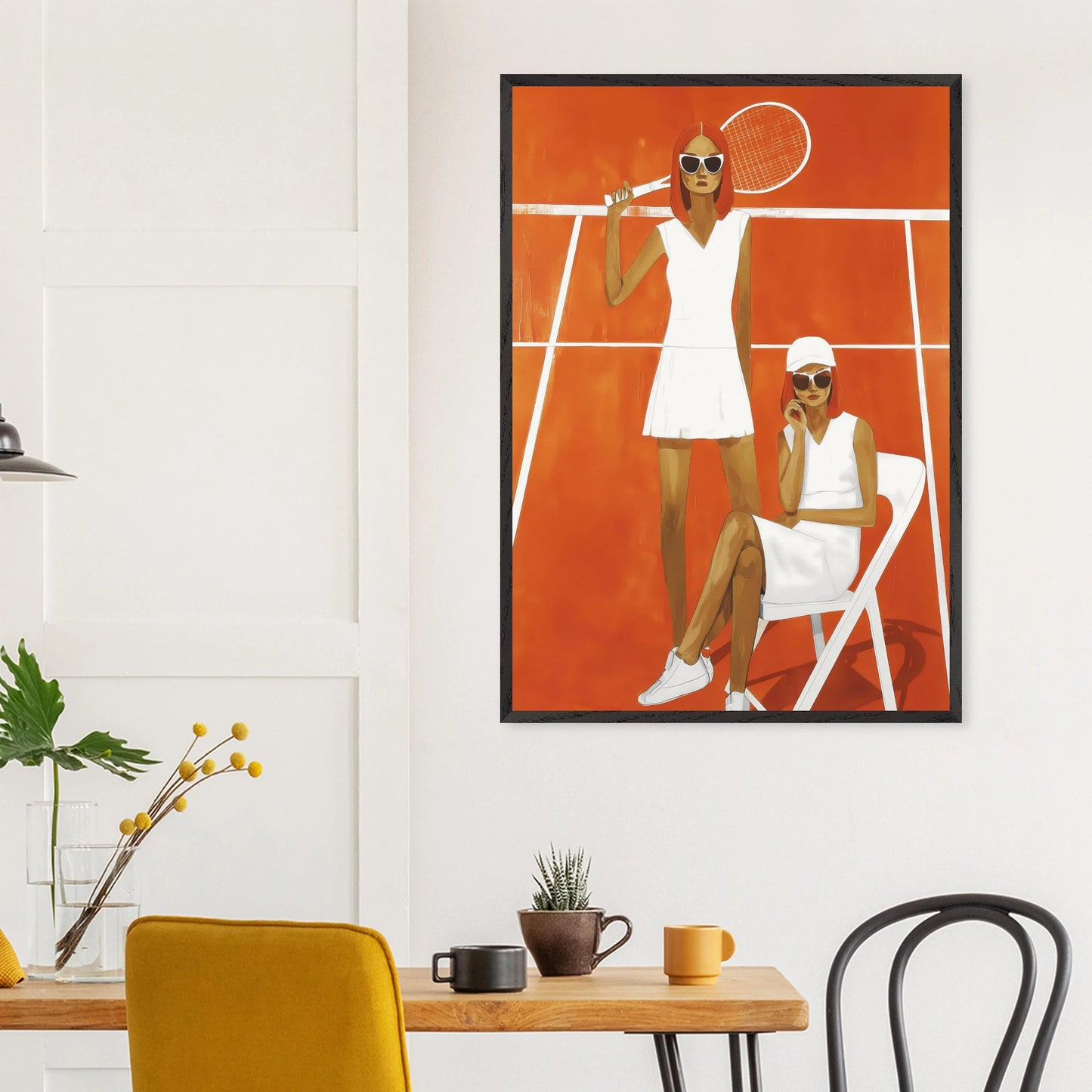 Deux Sets — tableau encadré bois — vue 18 — art mural STNCL