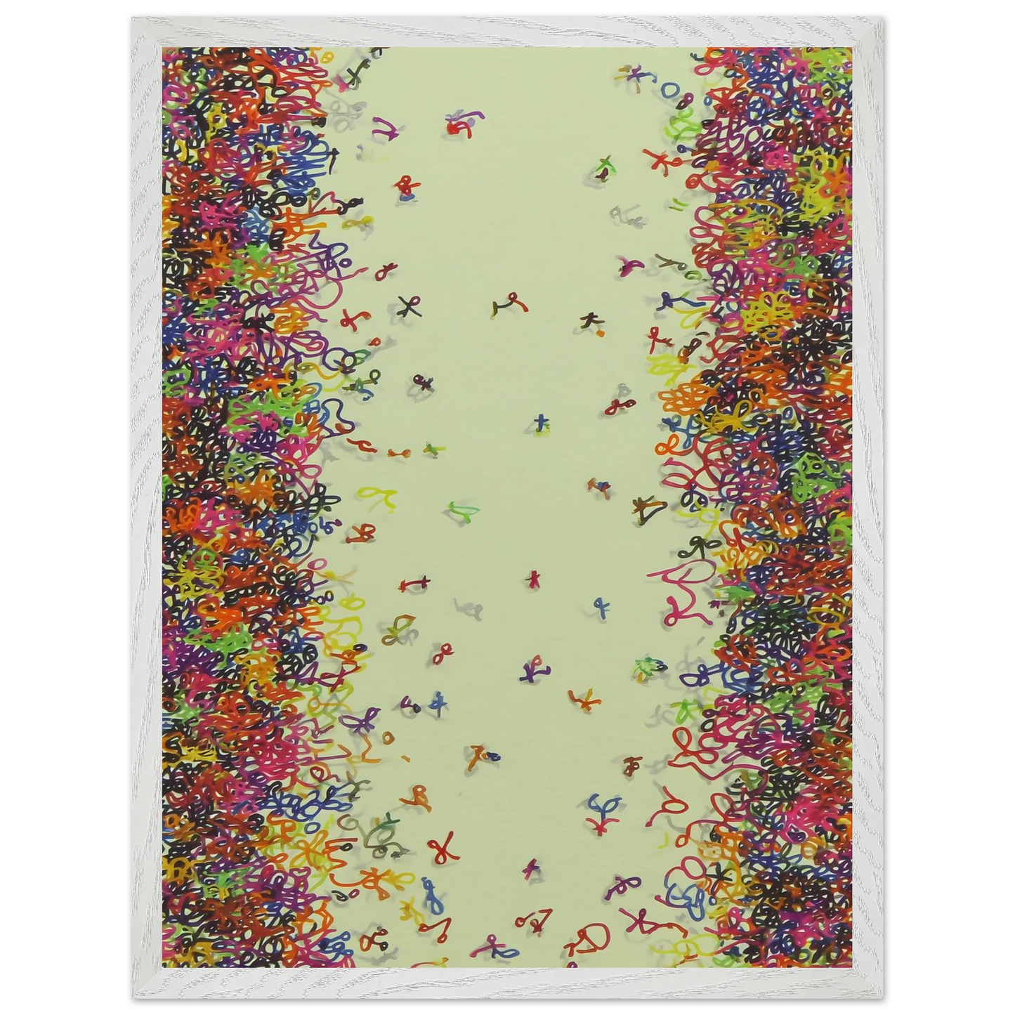 Nuée de Signes — tableau encadre bois — vue 8 — art mural STNCL