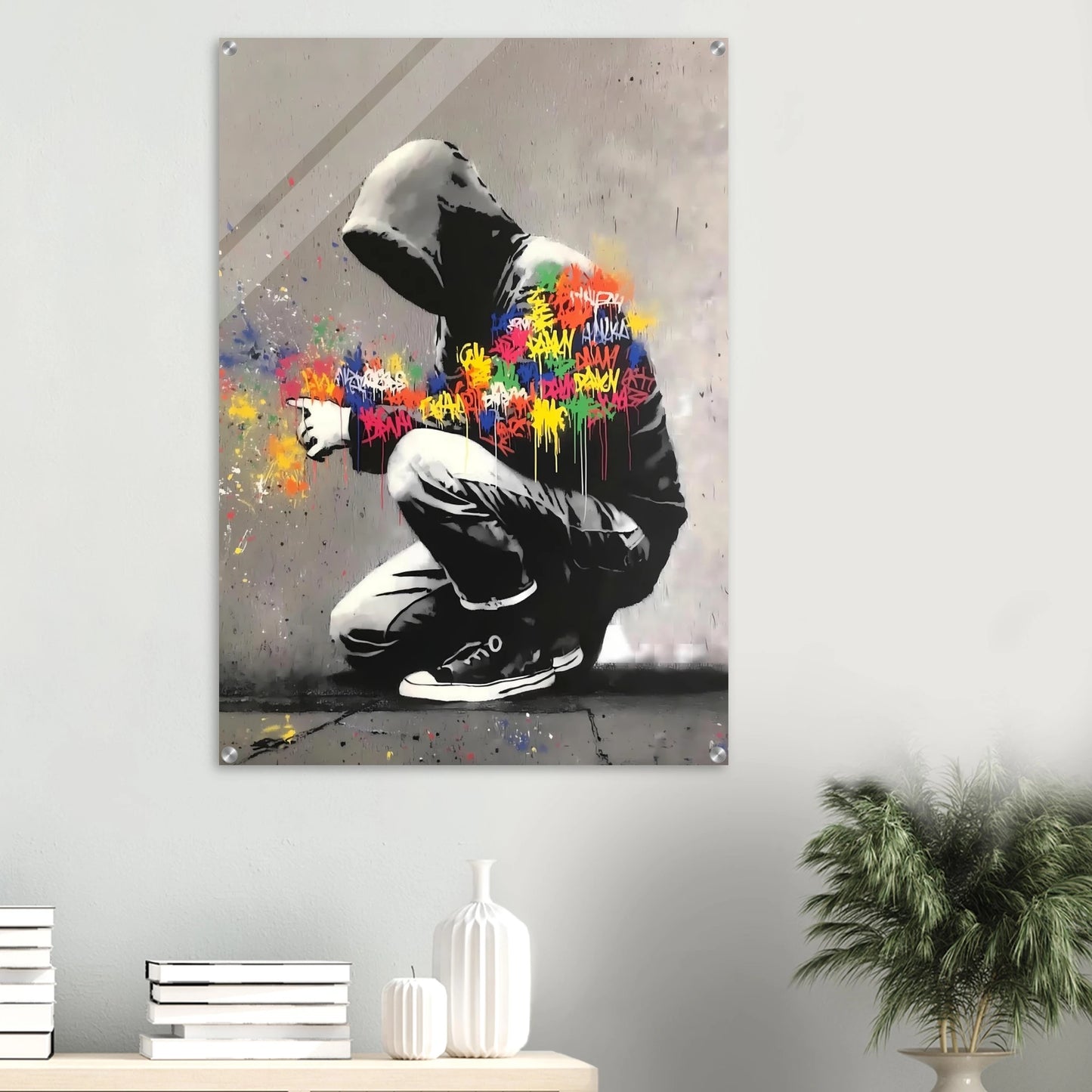 Le Graffeur — tableau plexiglas — vue 6 — art mural STNCL
