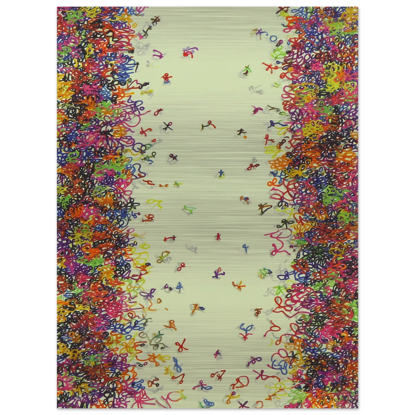 Nuée de Signes — tableau aluminium — vue 5 — art mural STNCL