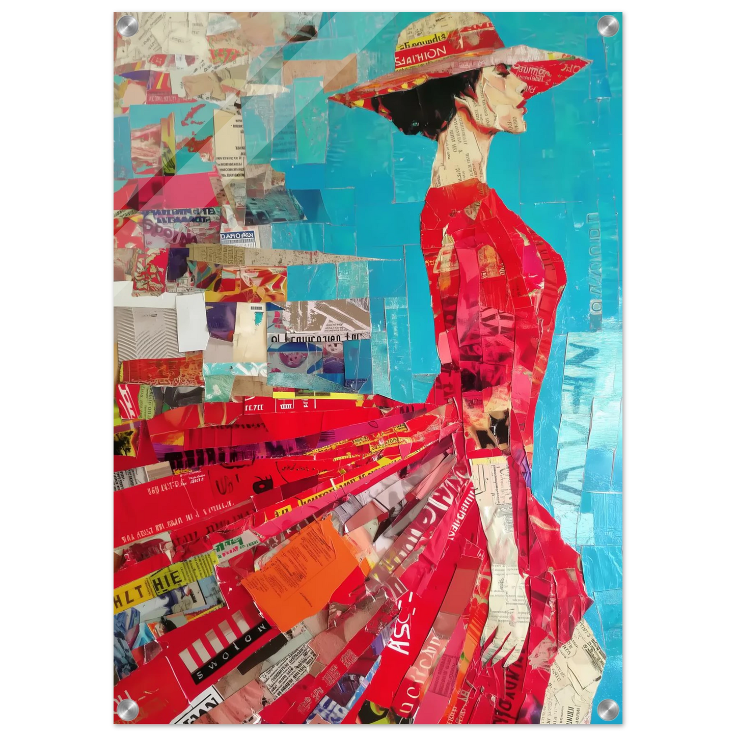 La Robe Rouge — tableau plexiglas — vue 2 — art mural STNCL