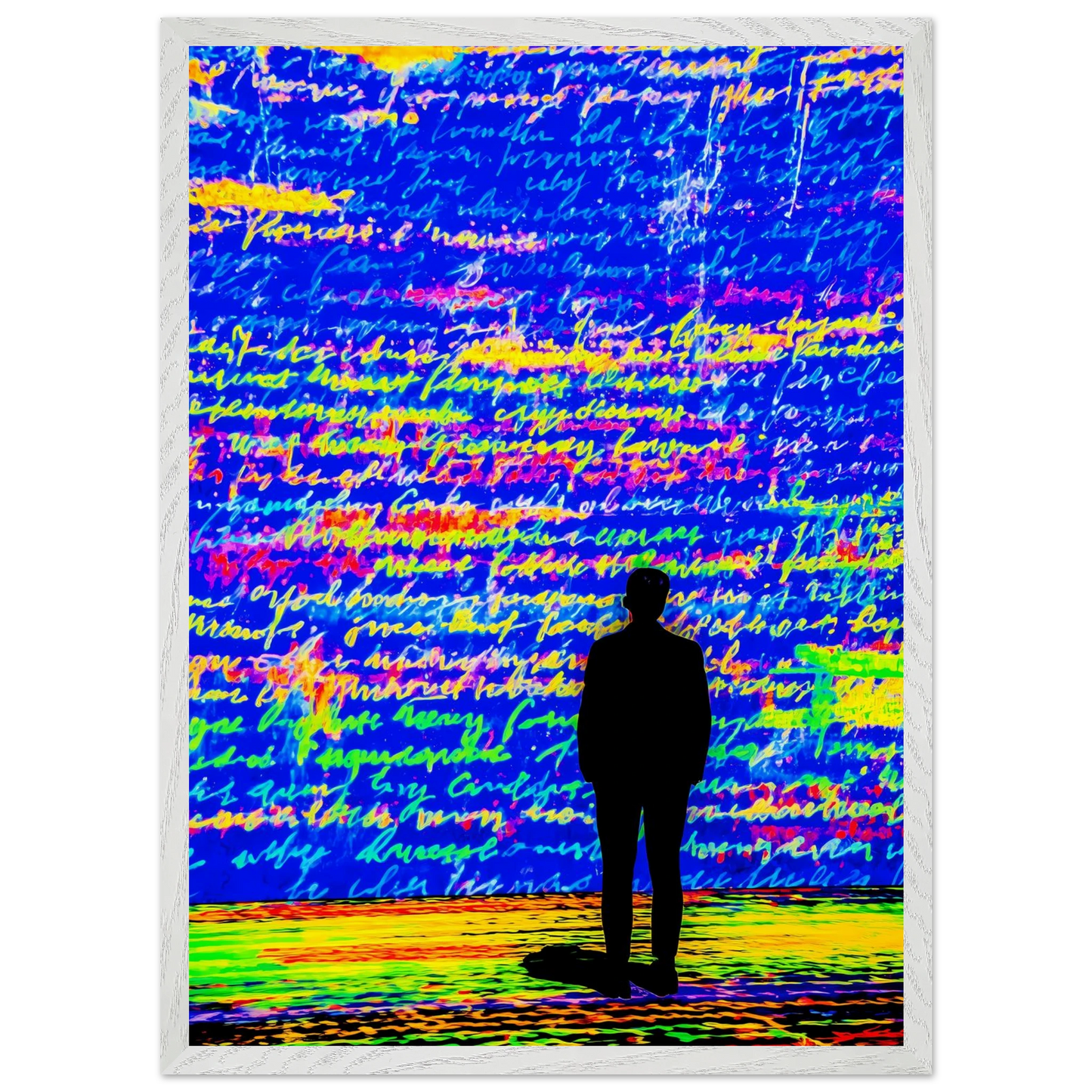 Le Mur Écrit — tableau encadré bois — vue 11 — art mural STNCL
