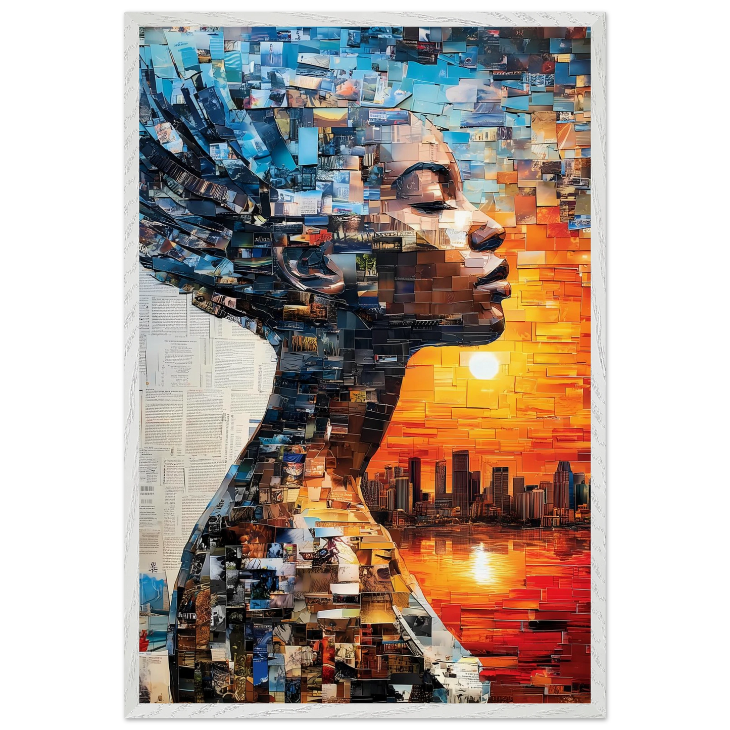 Horizon de Papier — tableau encadré bois — vue 7 — art mural STNCL