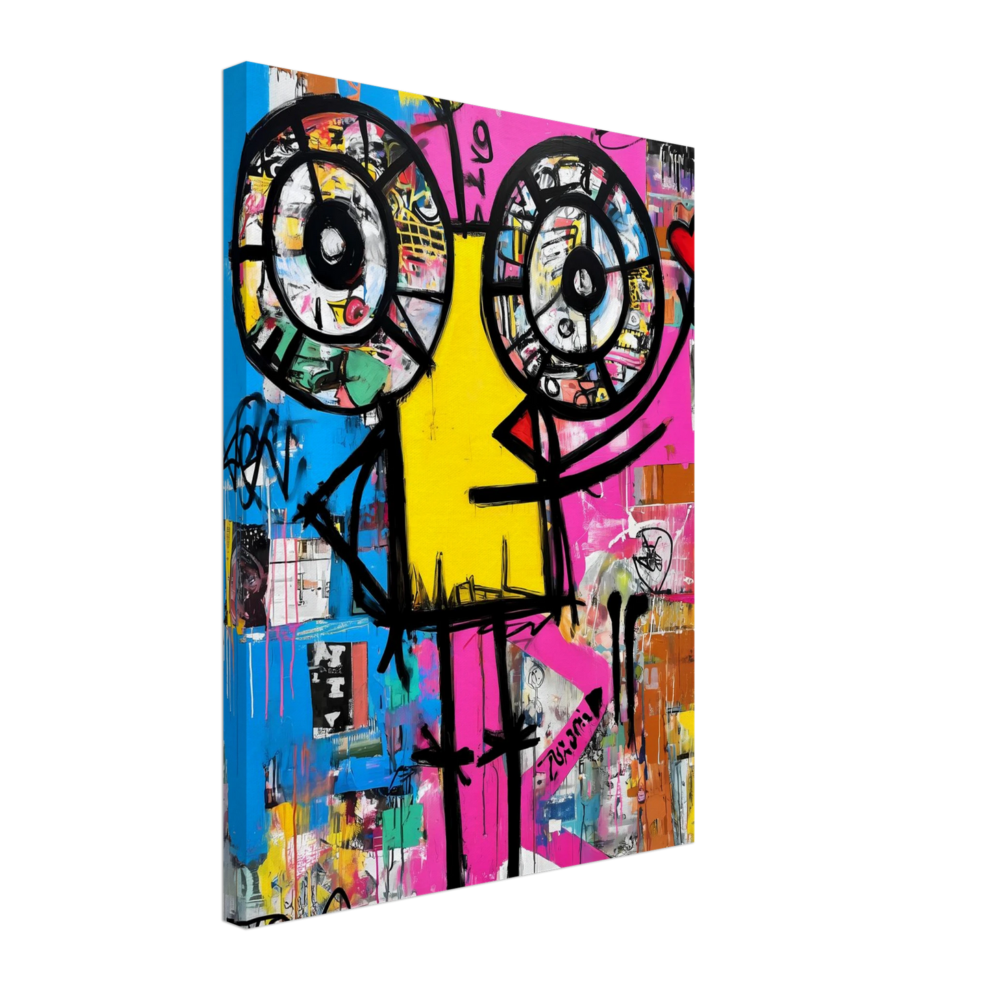 Petit Monstre au Cœur — tableau sur toile — vue 5 — art mural STNCL