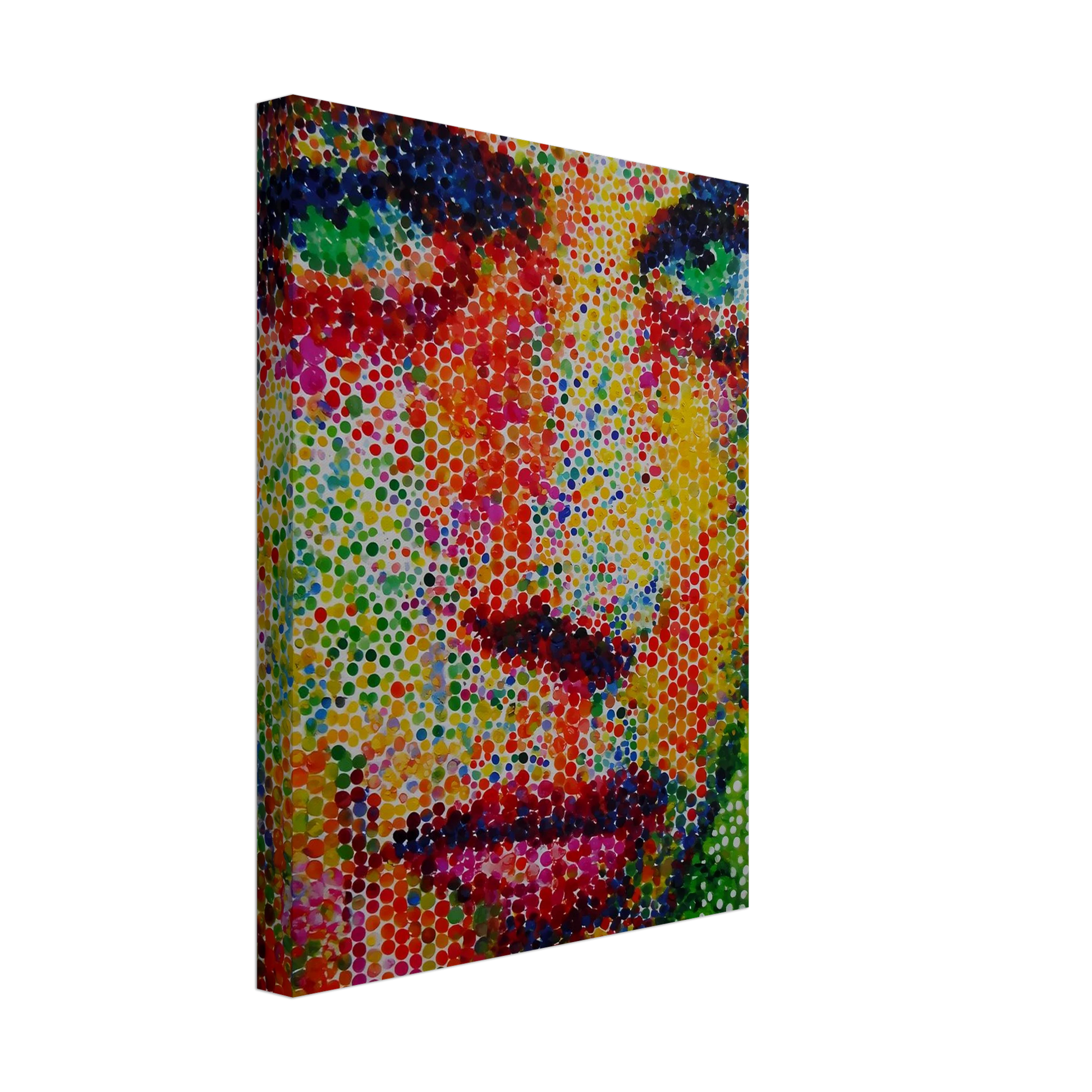 Le Visage en Points — tableau sur toile — vue 4 — art mural STNCL