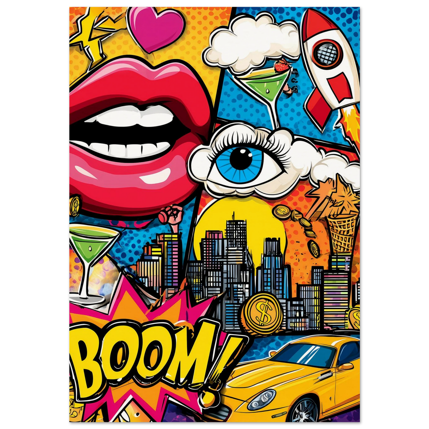 BOOM Pop Art — affiche d'art — art mural STNCL
