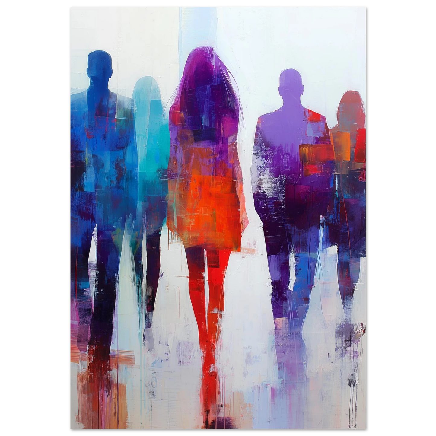 Silhouettes en Marche — tableau aluminium — art mural STNCL