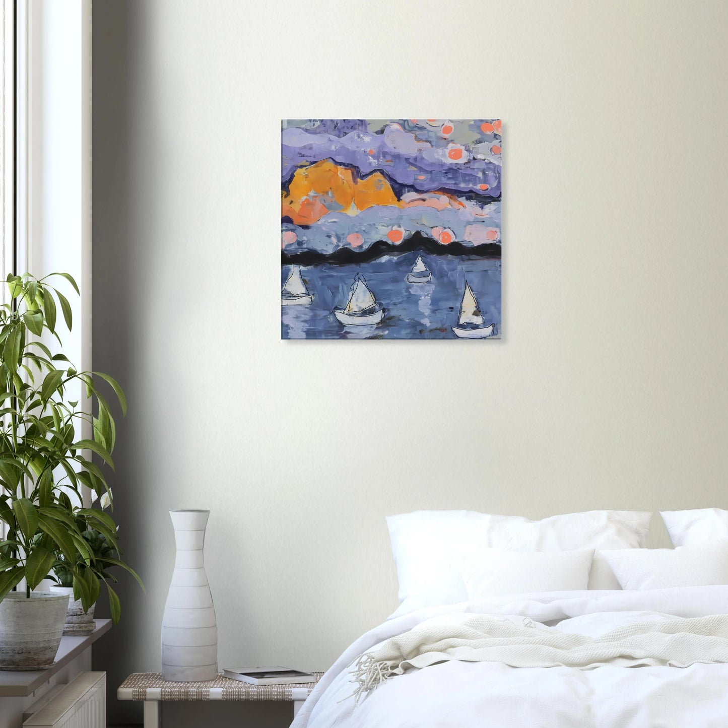 Voiles dans la Baie — tableau sur toile — vue 6 — art mural STNCL